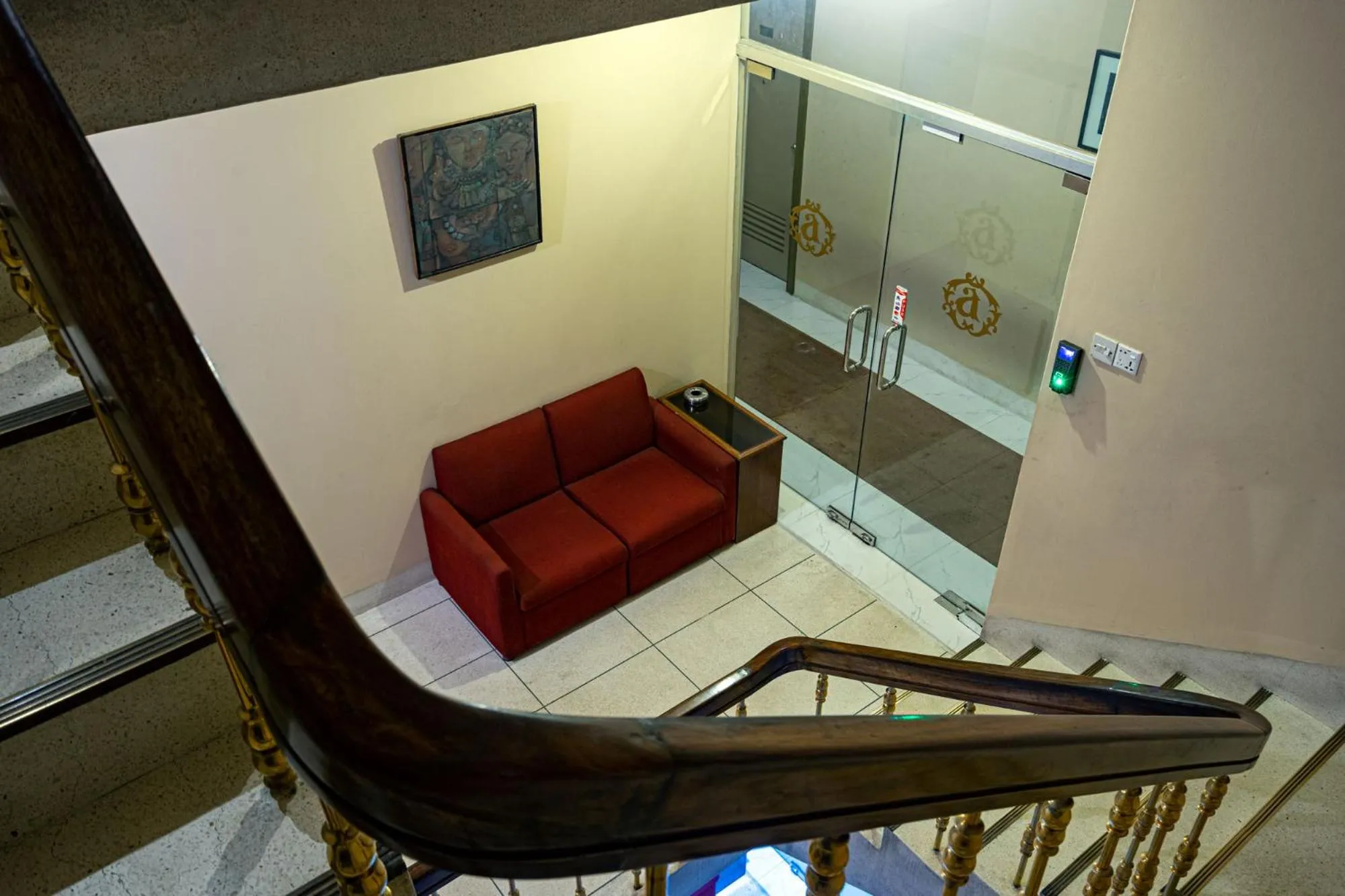 Seating area in Hotel Ashrafee