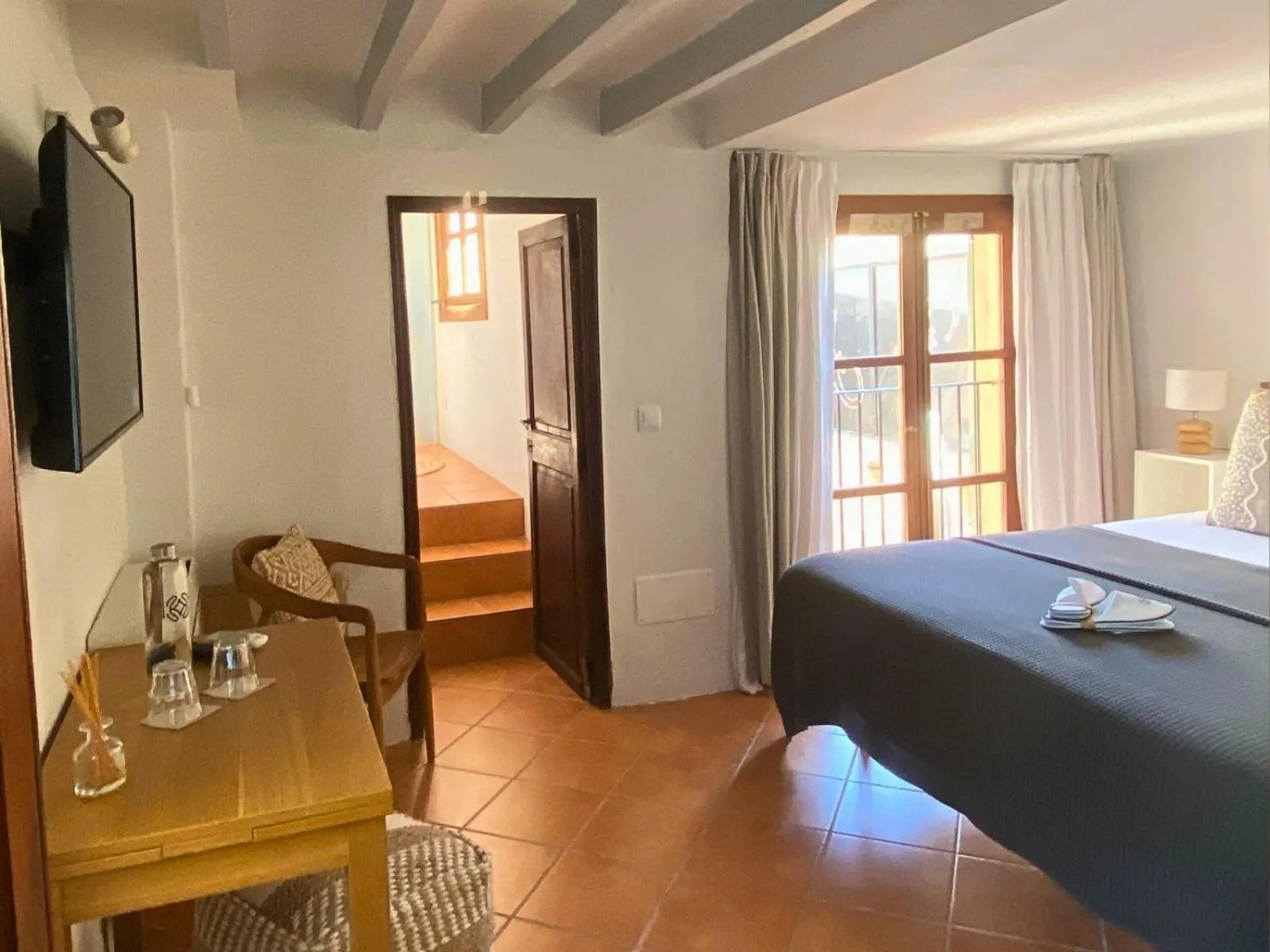 View (from property/room), Bed in Solleric Petit Hotel