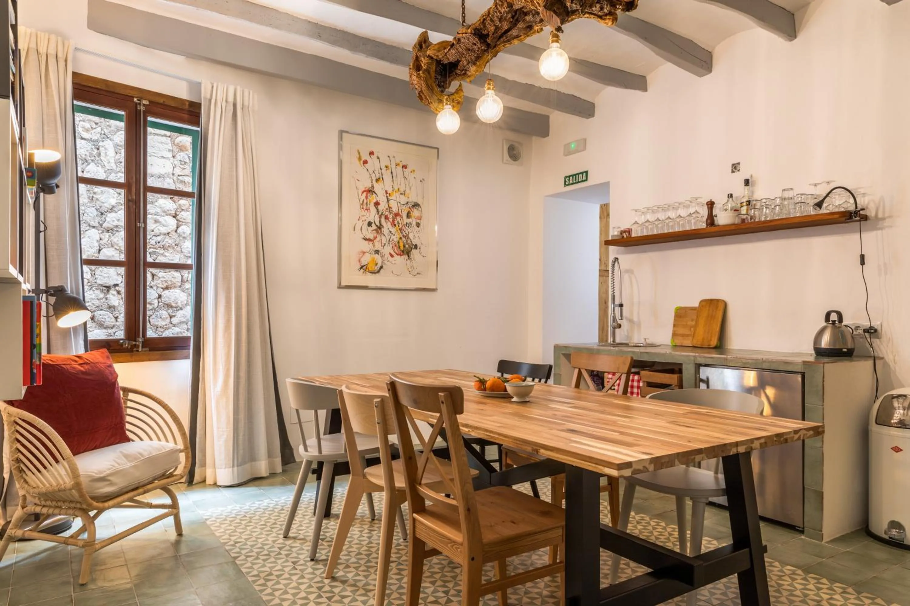 Kitchen or kitchenette in Solleric Petit Hotel