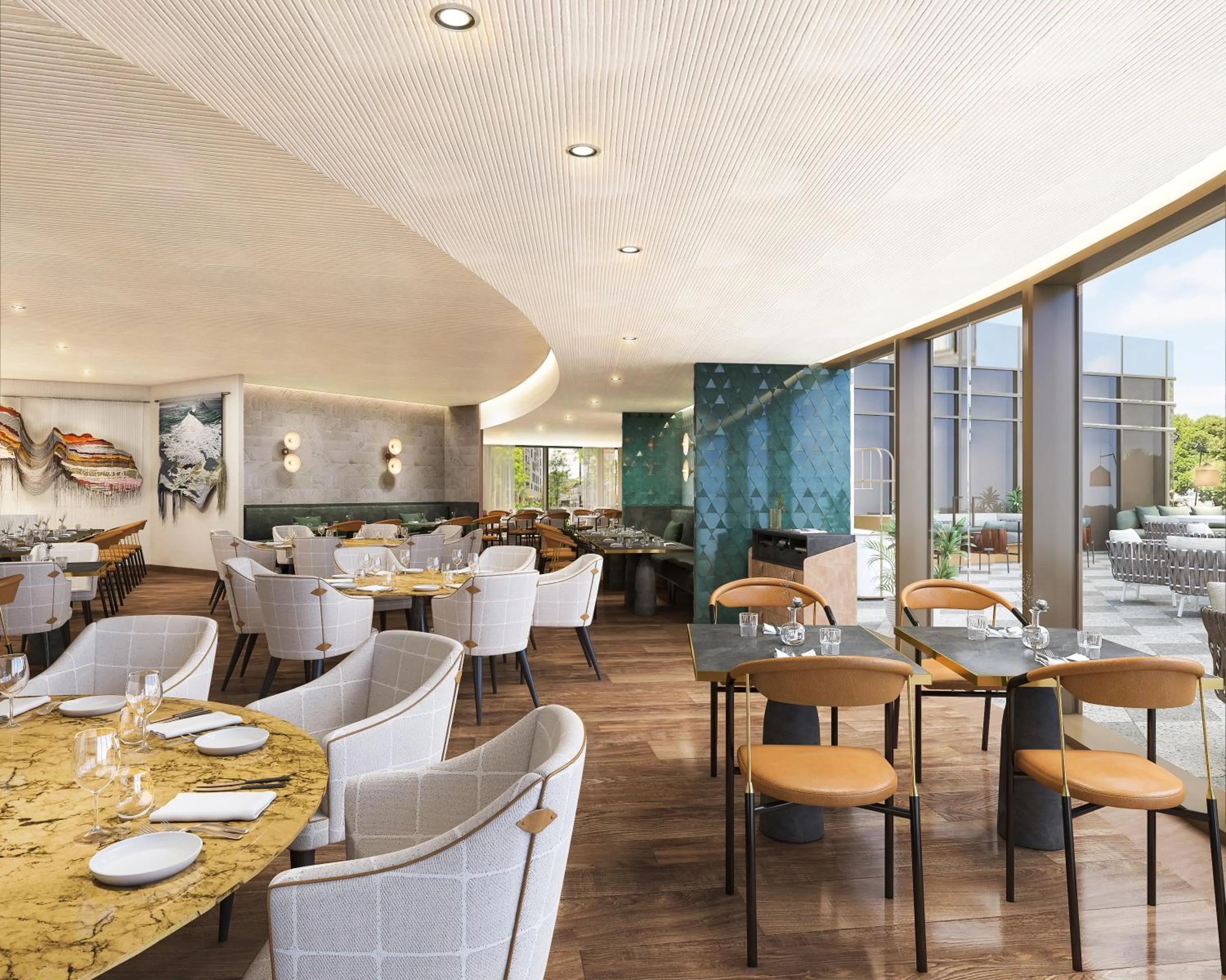 Restaurant/places to eat in Dorsett Hotel Canary Wharf