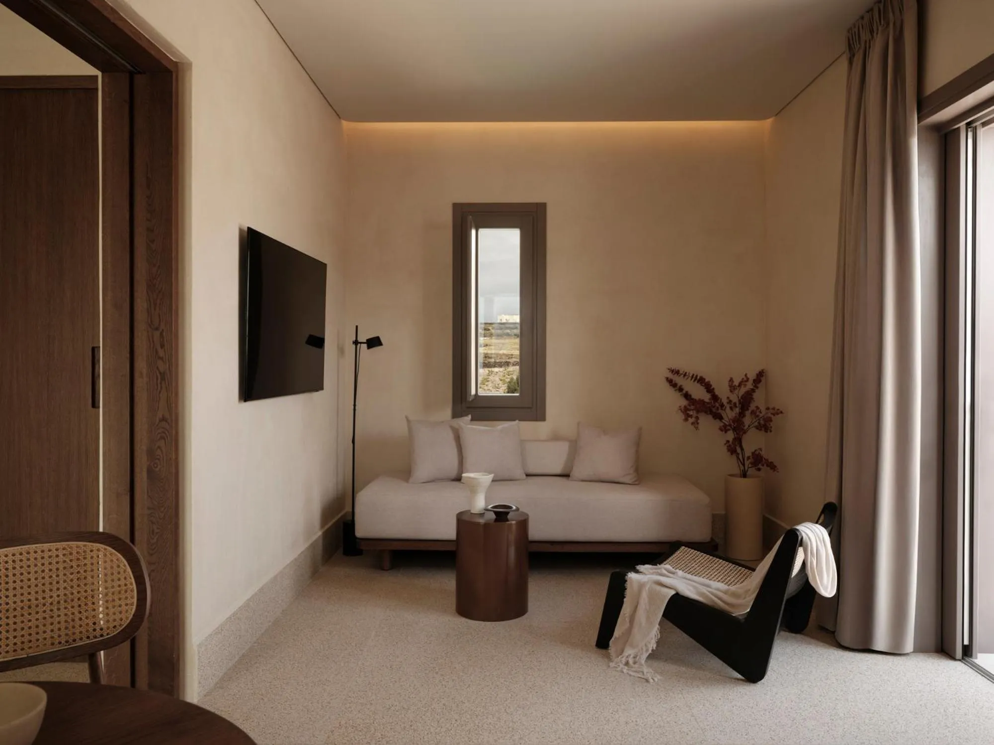 Living room, Bed in Enarma Suites & Spa Wellness Retreat