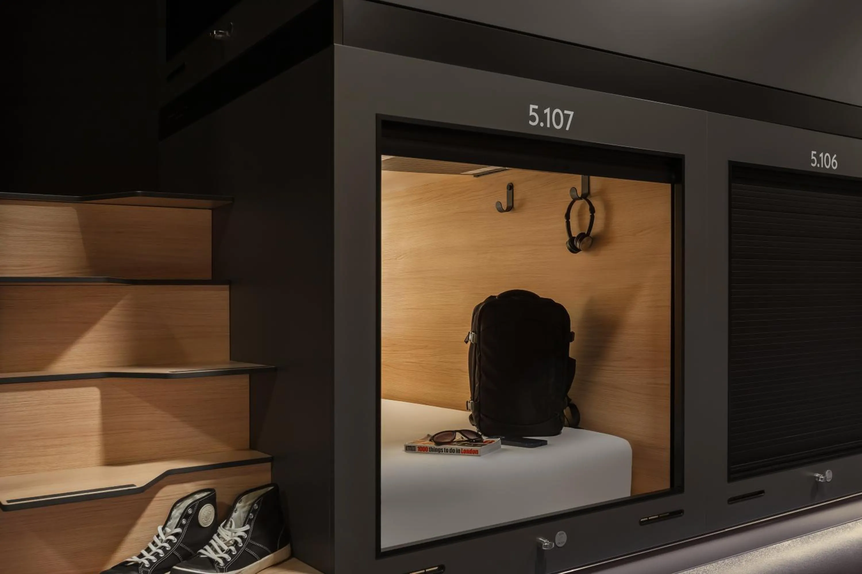 Photo of the whole room in Zedwell Capsule Hotel Piccadilly Circus
