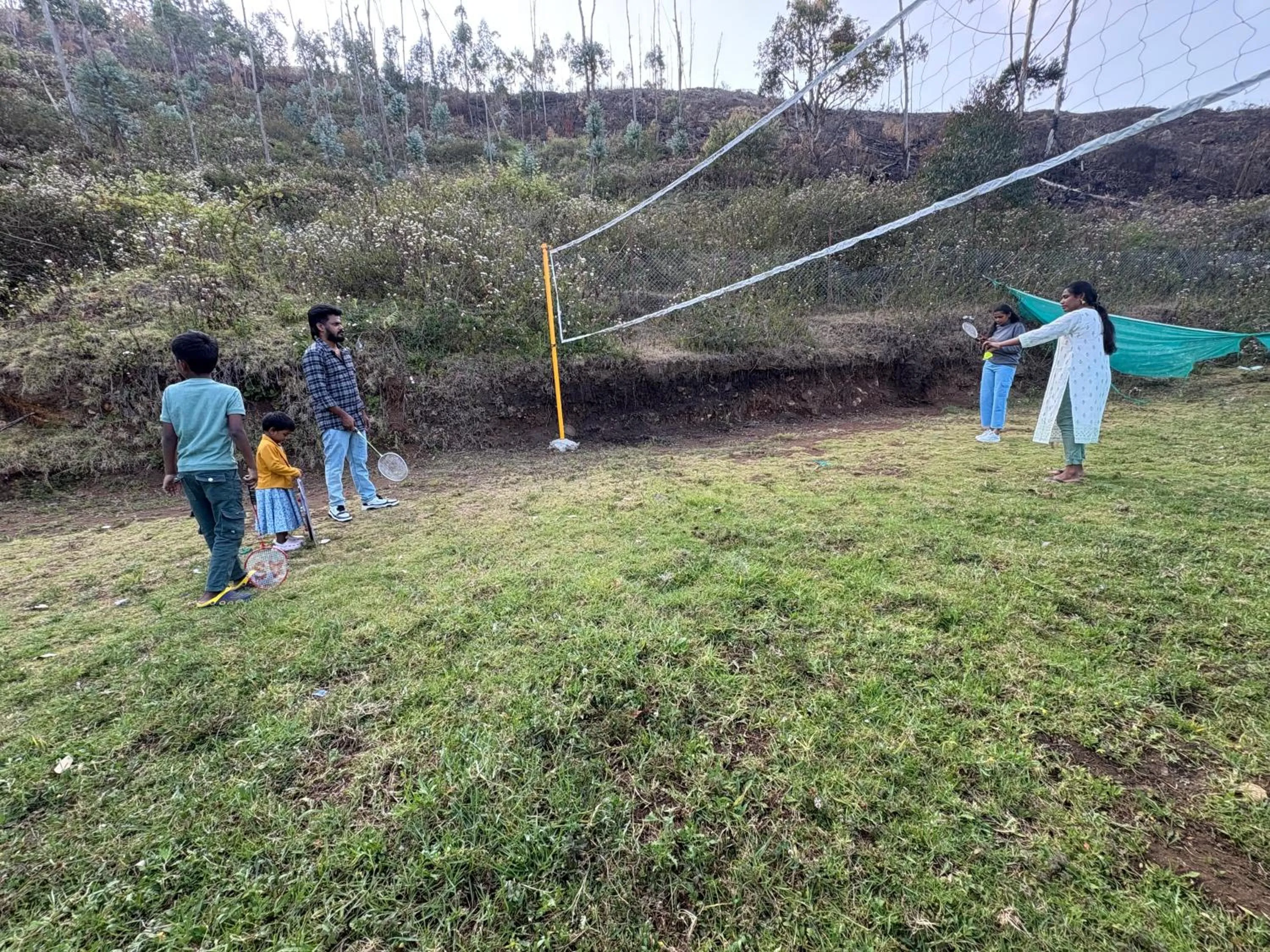 People in Kodai Hillscape