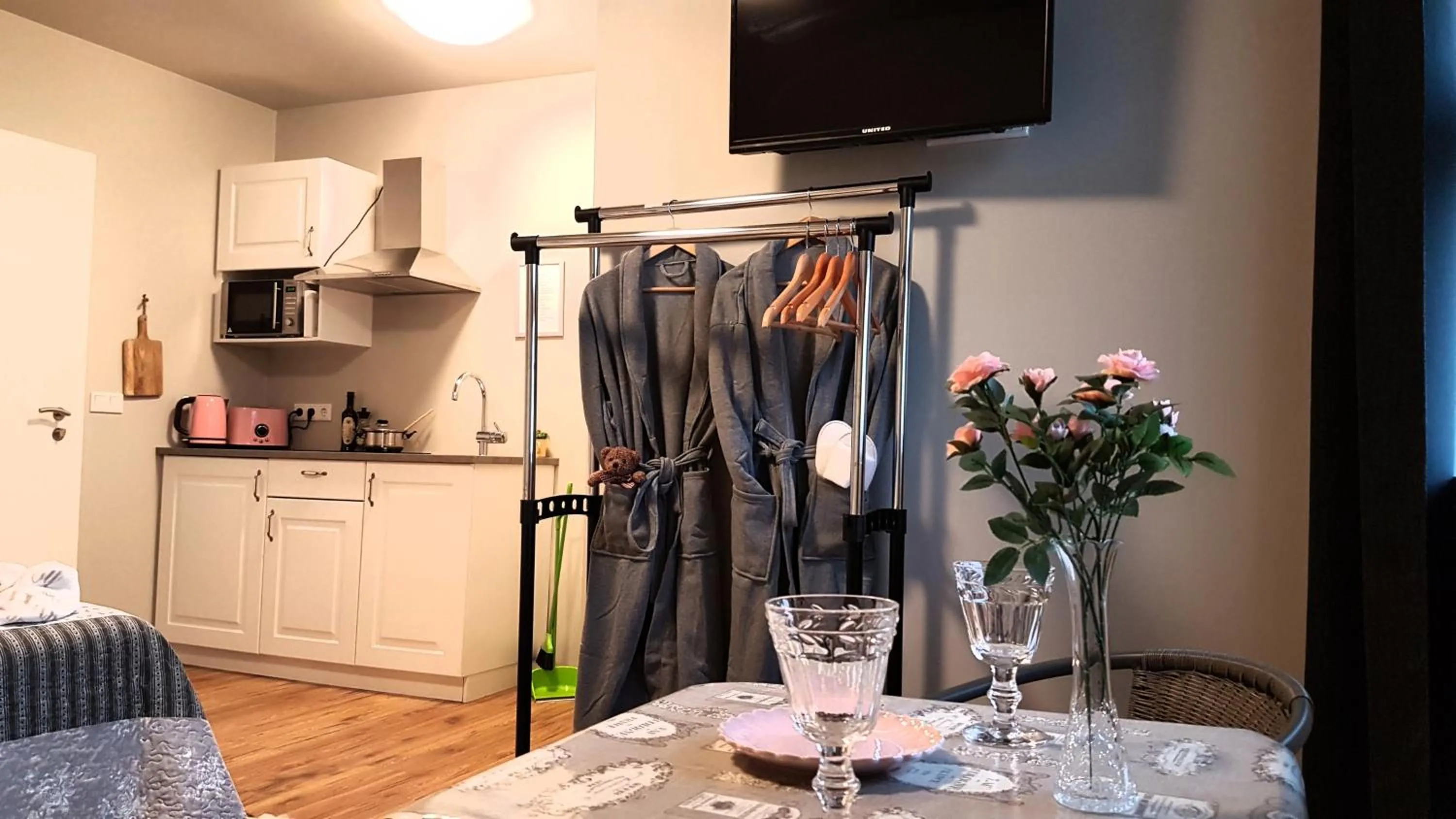 Kitchen or kitchenette in Skálatjörn Guesthouse