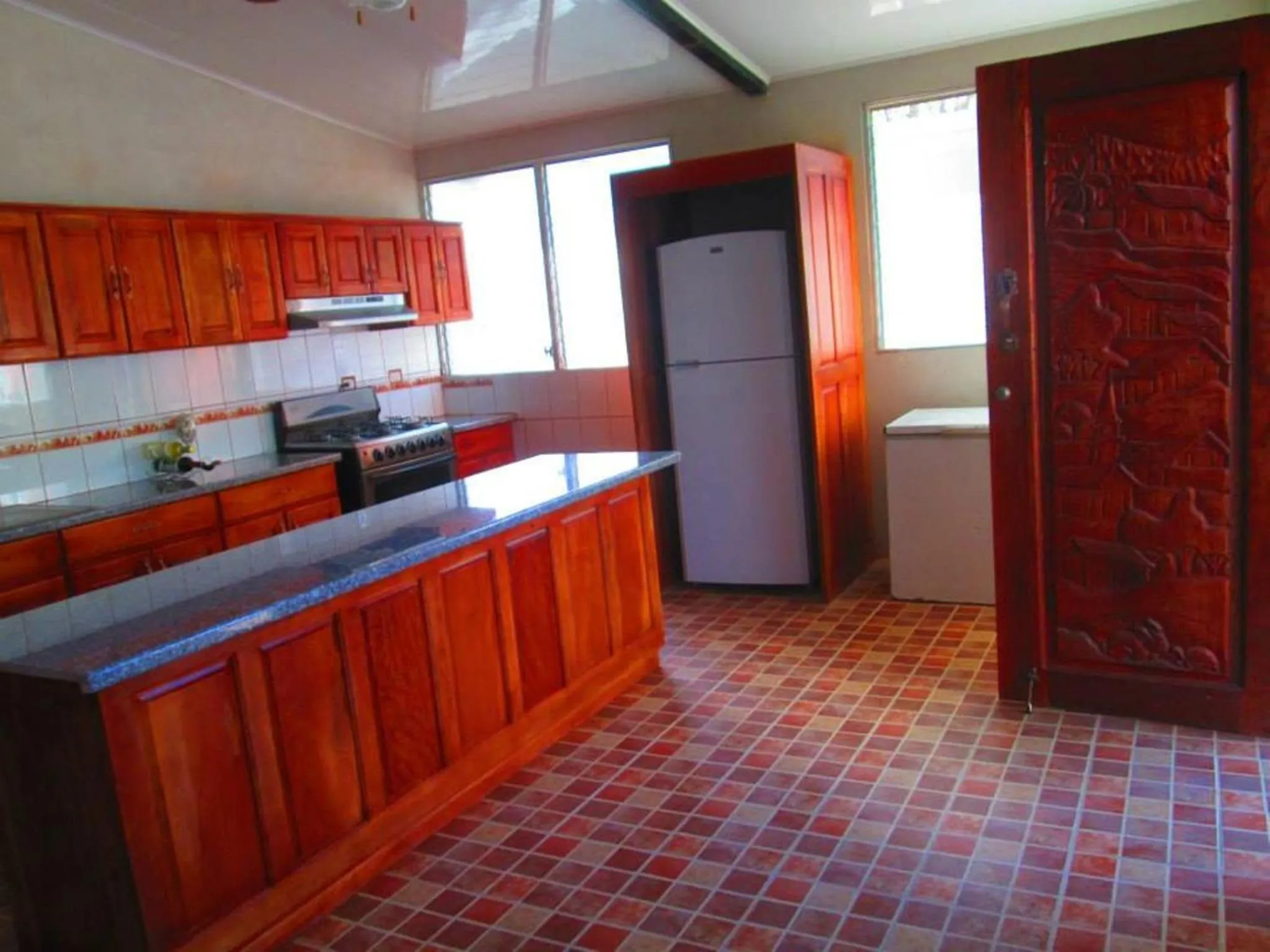 Kitchen or kitchenette in Hostal Villas Mexico
