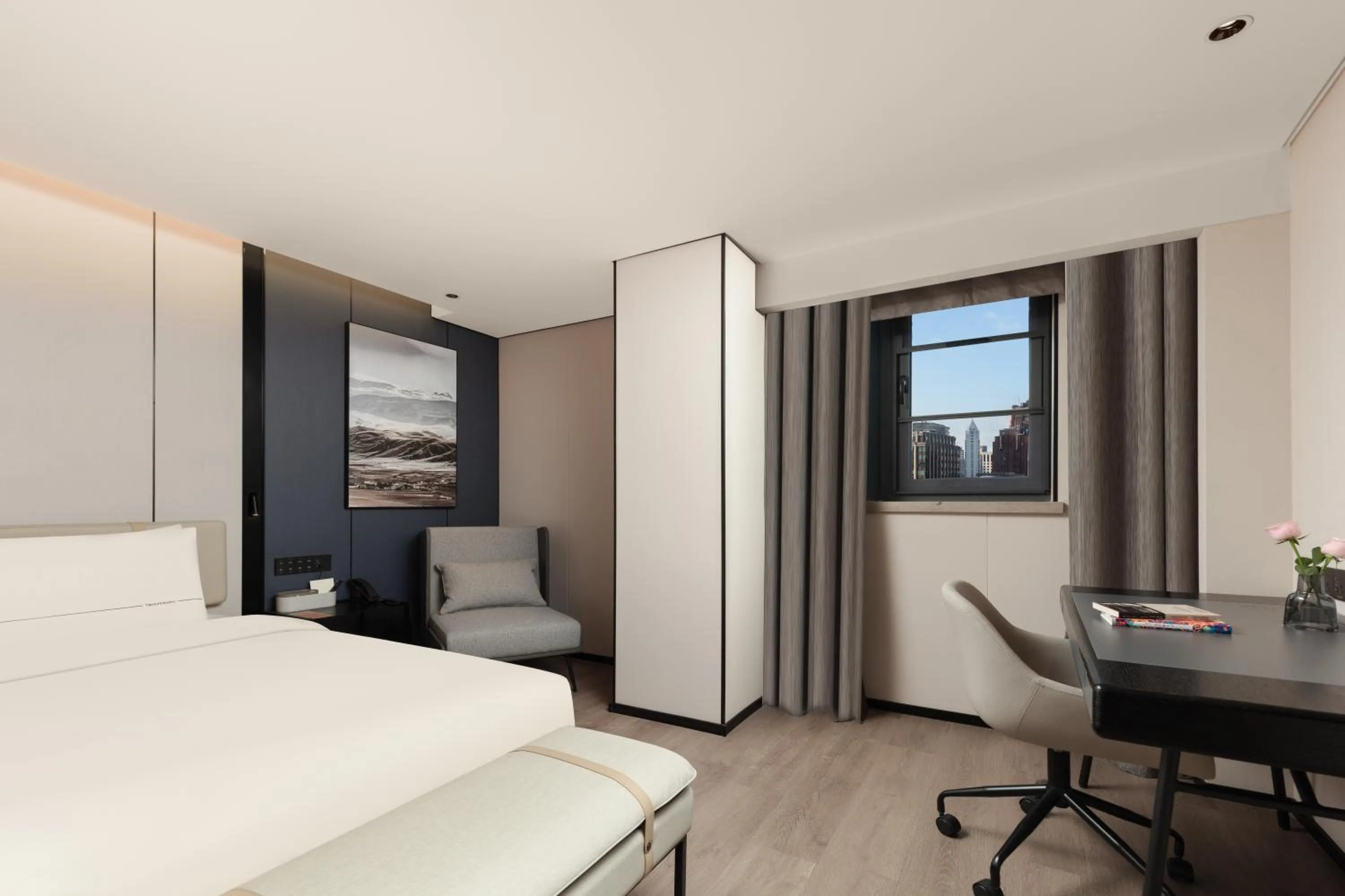 Bed in Atour Hotel People's Square Metro Station Shanghai