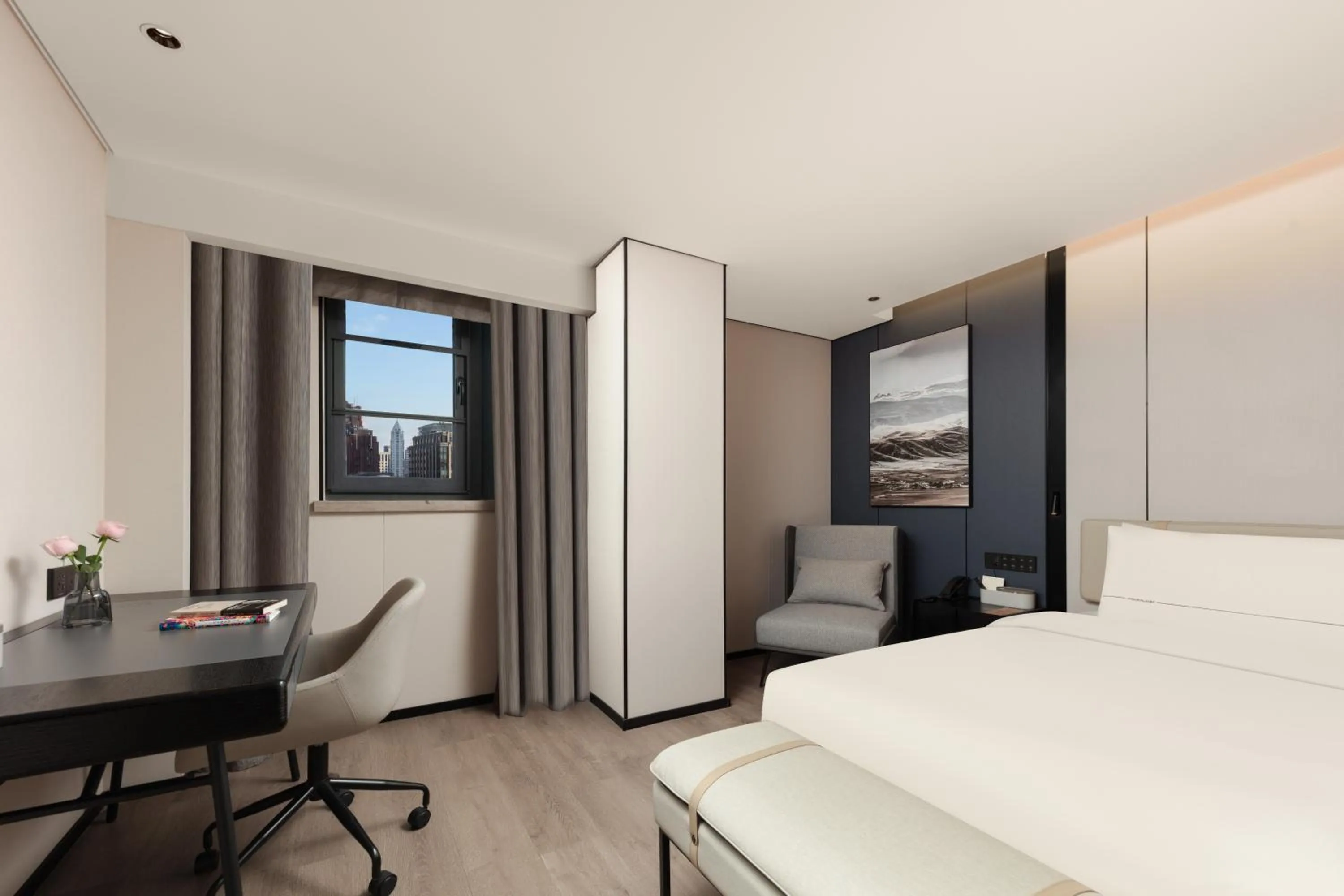 Bed in Atour Hotel People's Square Metro Station Shanghai