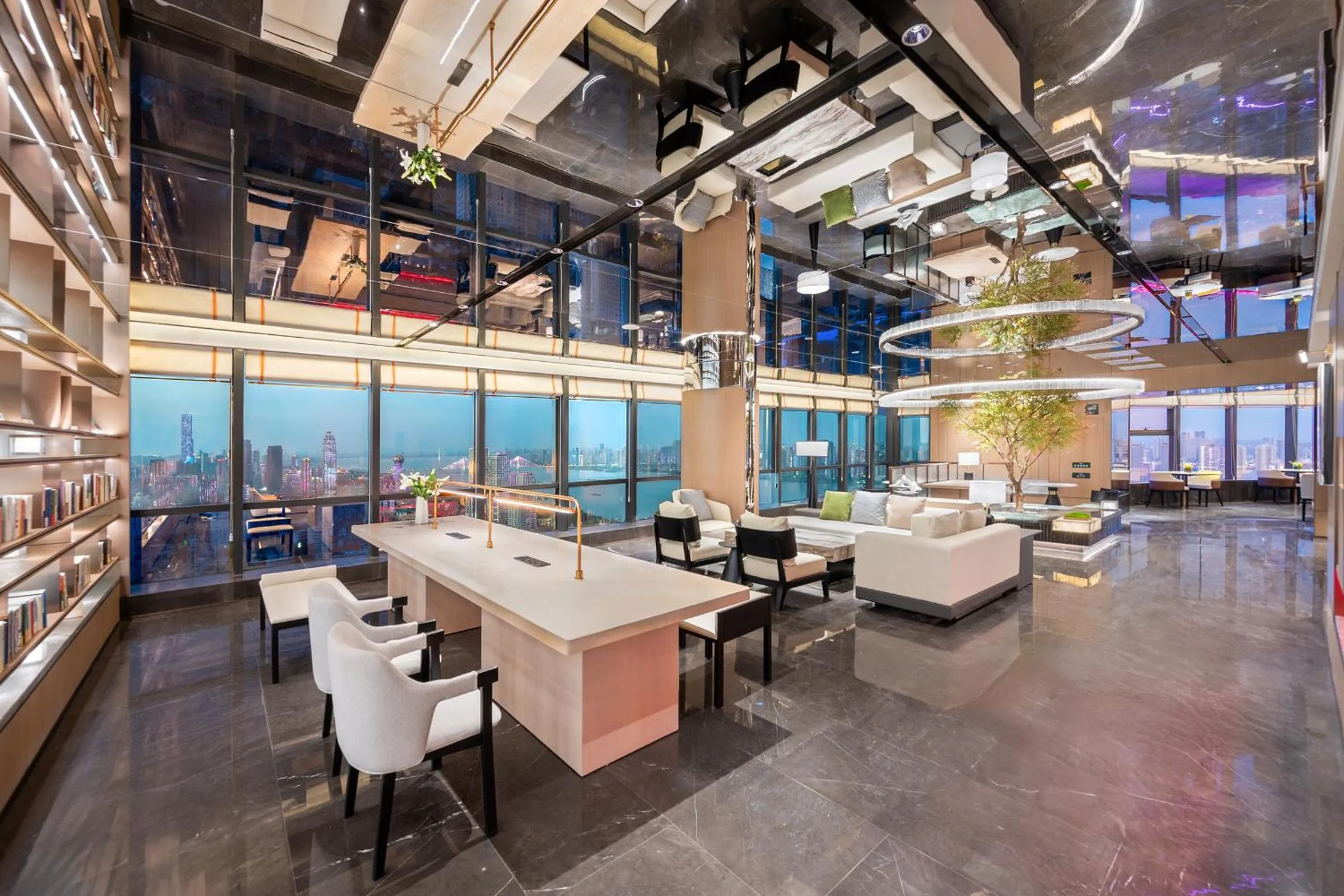 Seating area in Atour Hotel Wuhan Riverview Jianghan Road Pedestrian Street