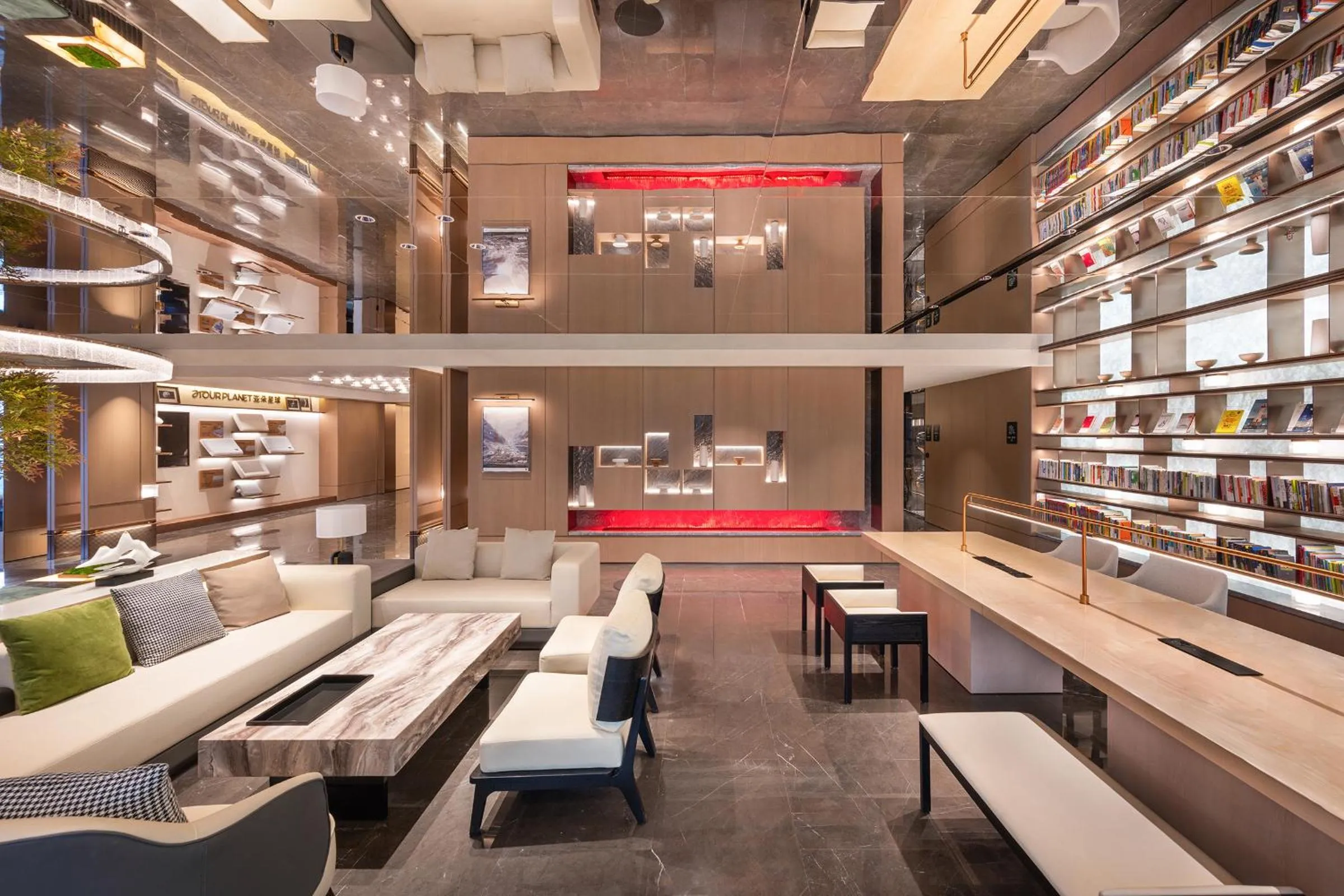 Seating area in Atour Hotel Wuhan Riverview Jianghan Road Pedestrian Street