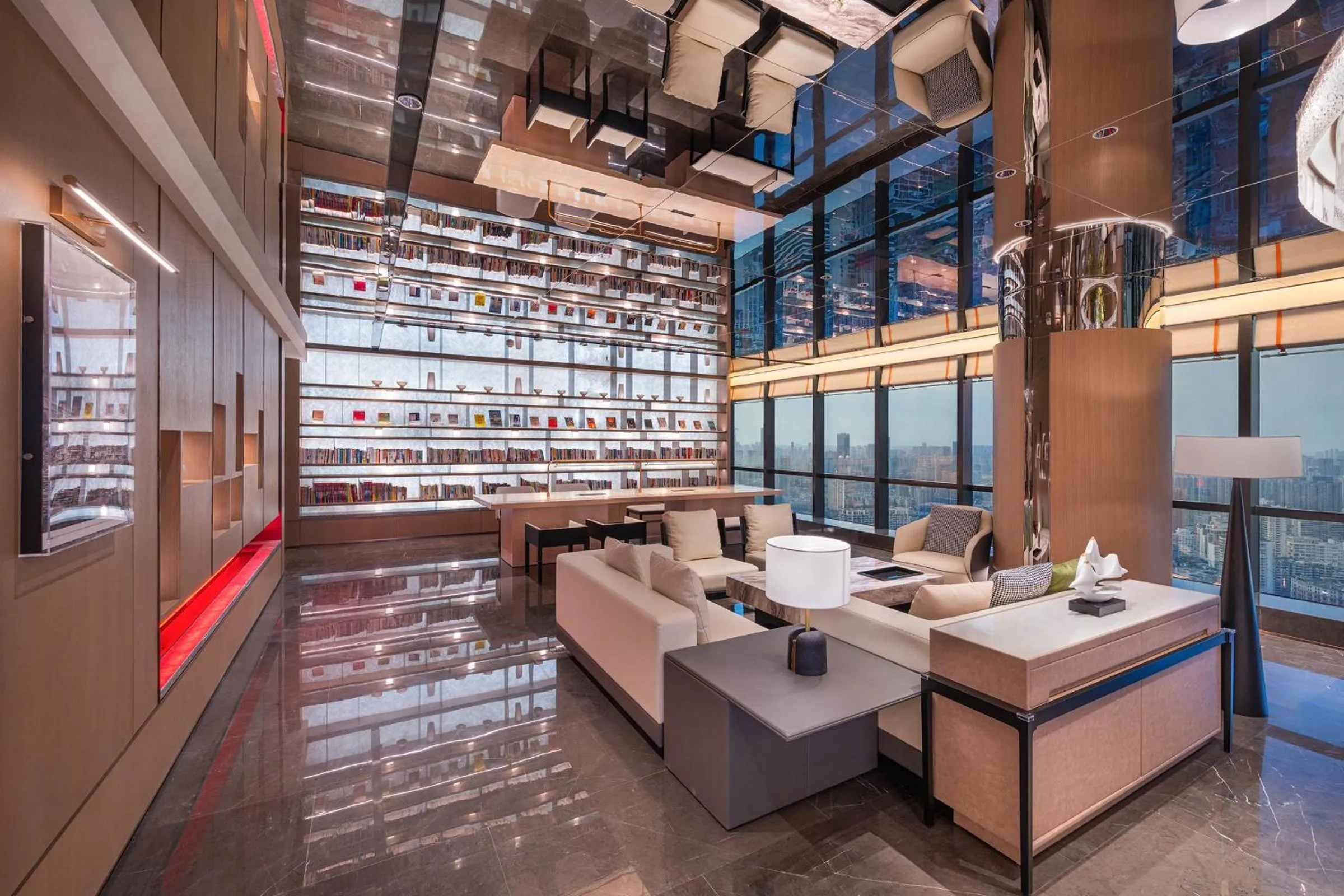 Living room in Atour Hotel Wuhan Riverview Jianghan Road Pedestrian Street