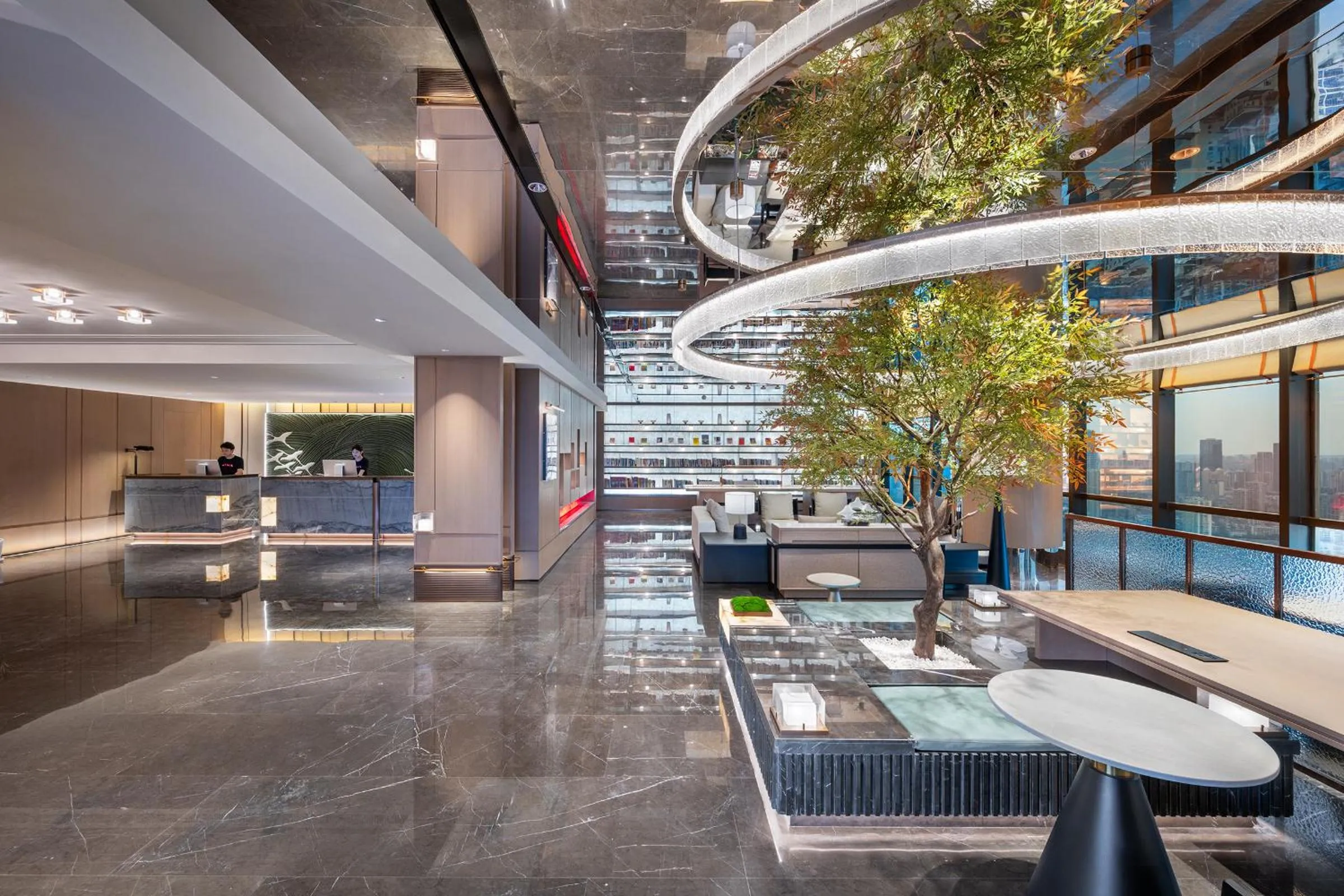 Living room in Atour Hotel Wuhan Riverview Jianghan Road Pedestrian Street