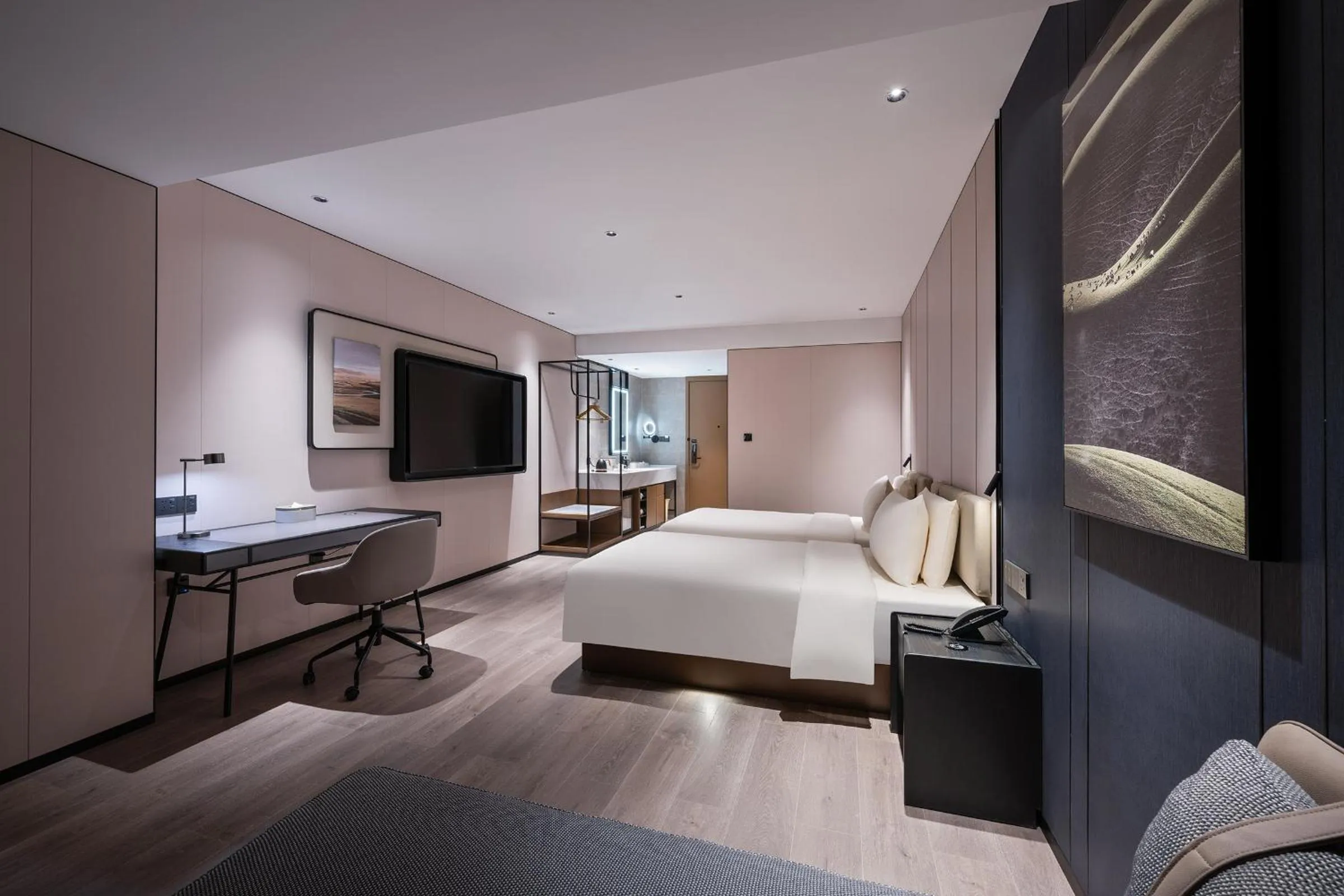 TV and multimedia, Bed in Atour Hotel Wuhan Riverview Jianghan Road Pedestrian Street