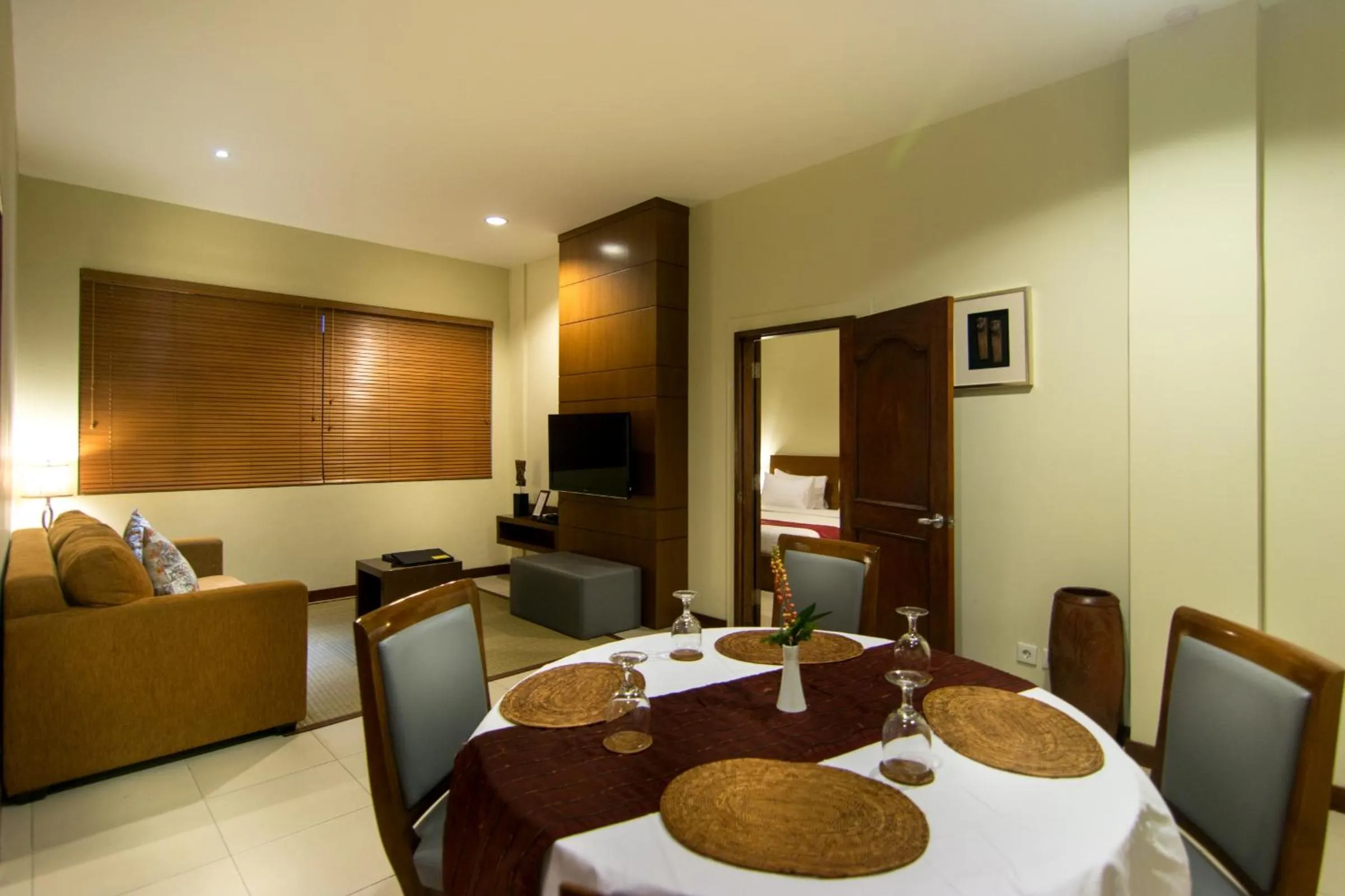 Seating area in Seminyak Square Hotel And Villas