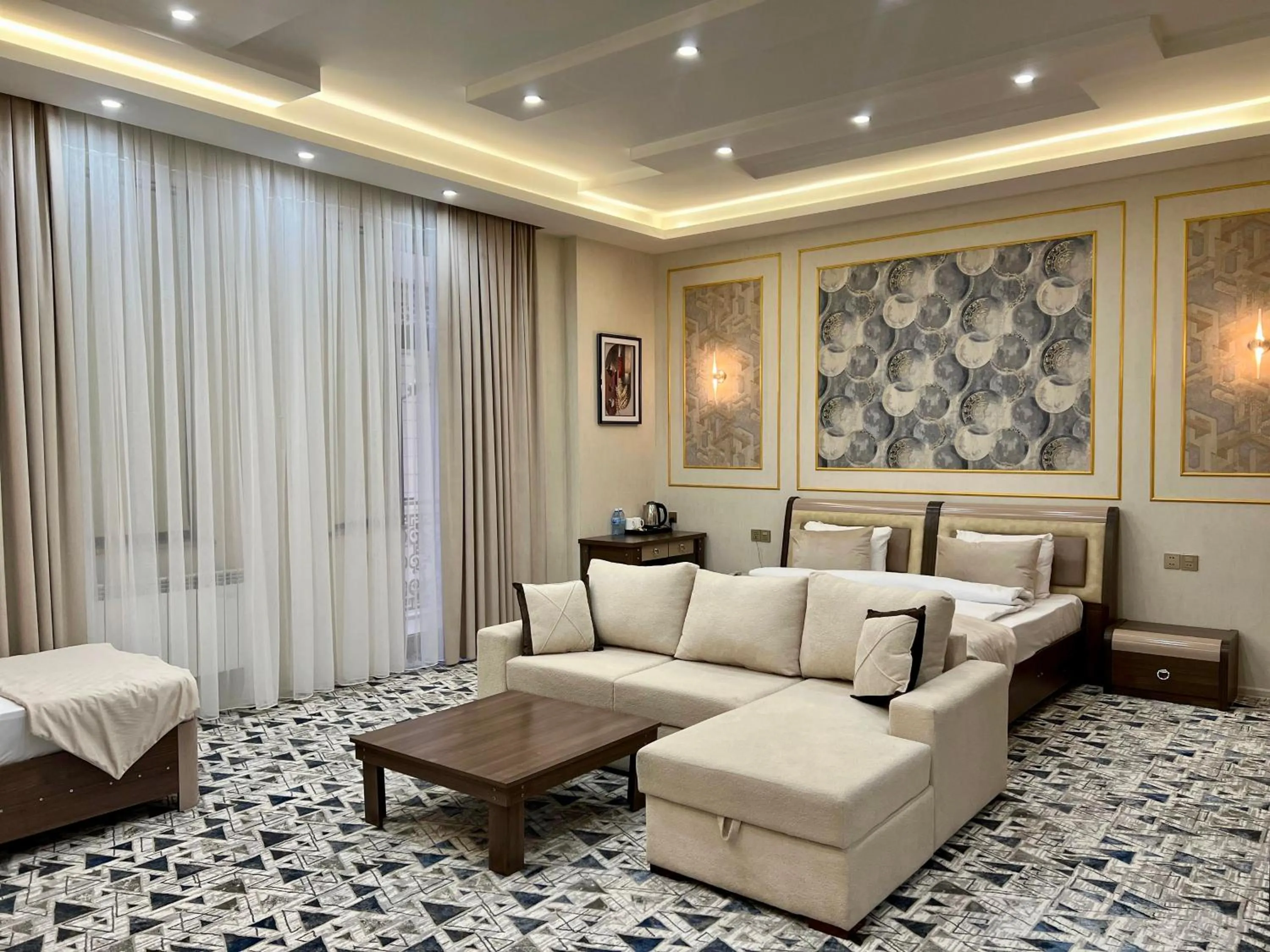 Seating area in Royal Mansion Hotel