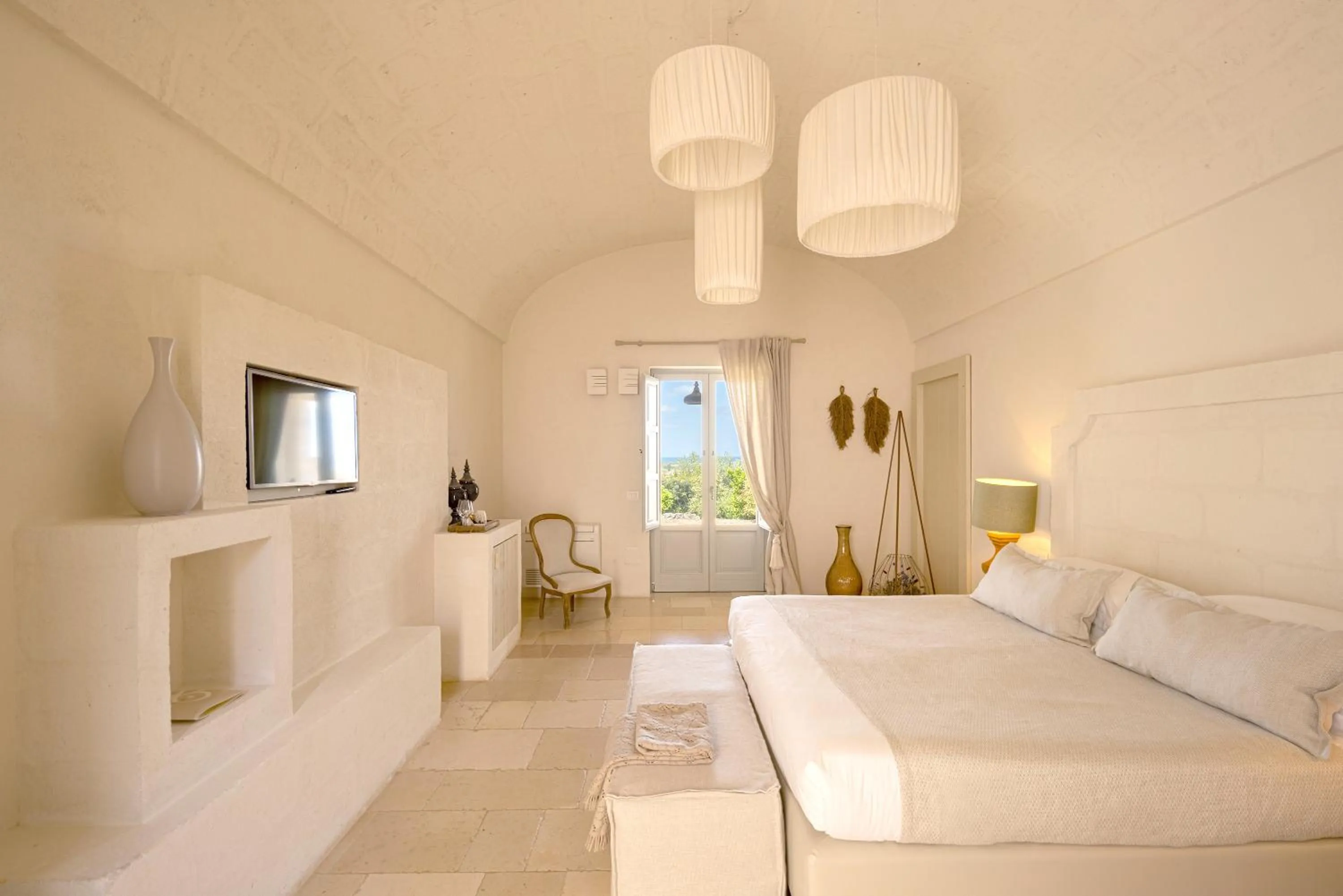 View (from property/room), Bed in Masseria San Francesco