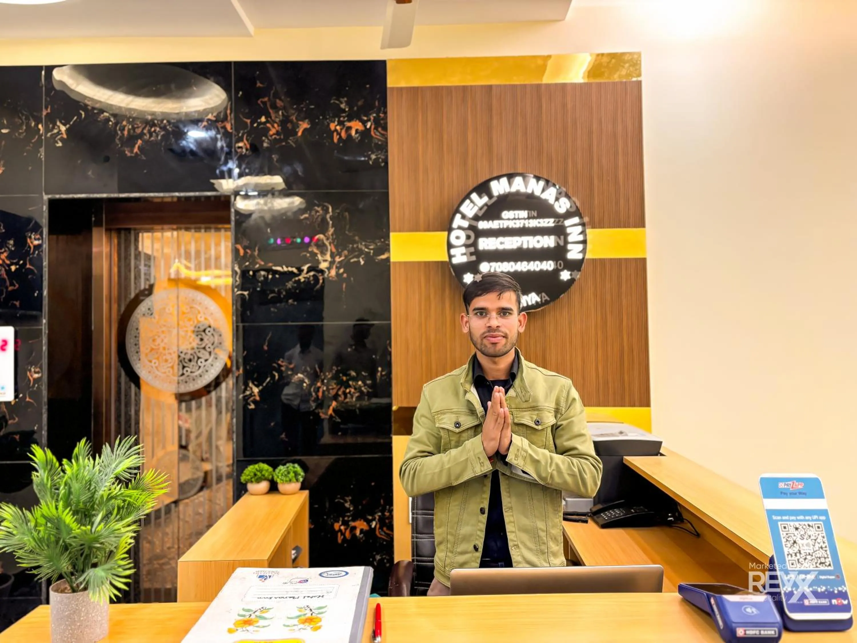 Lobby or reception in Hotel Manas Inn
