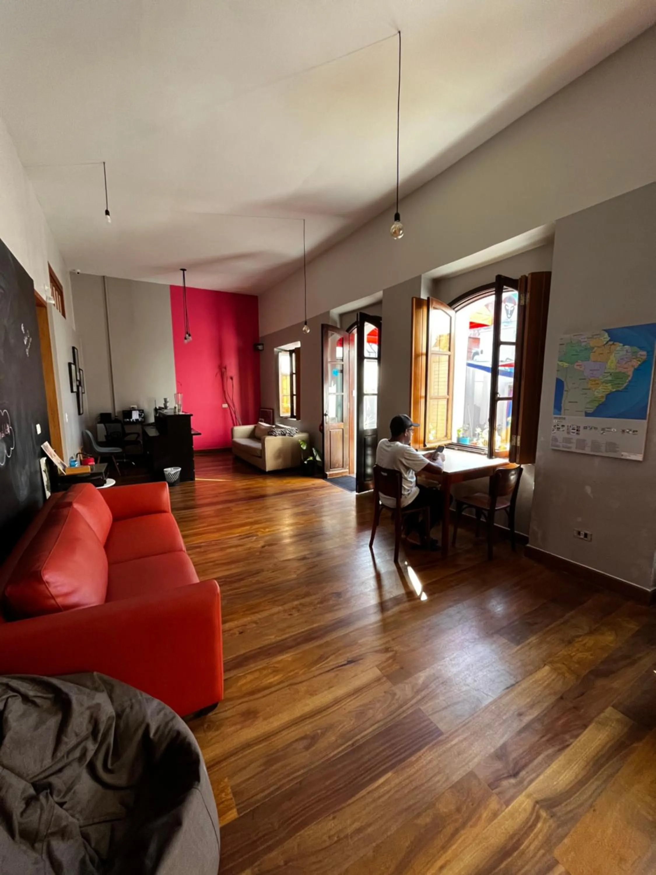 Seating area in Hostel Matilda