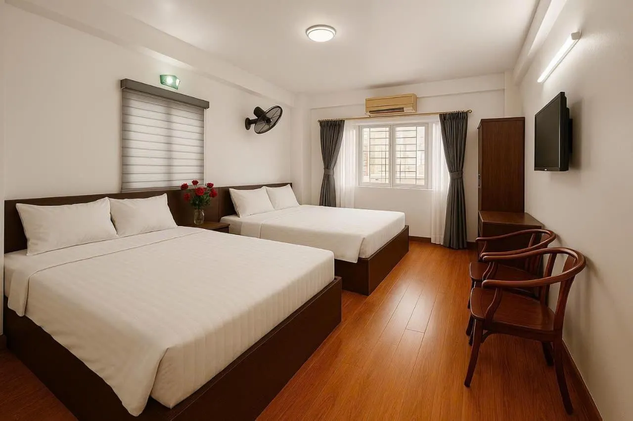 Bed in Noi Bai Sunflower Hotel