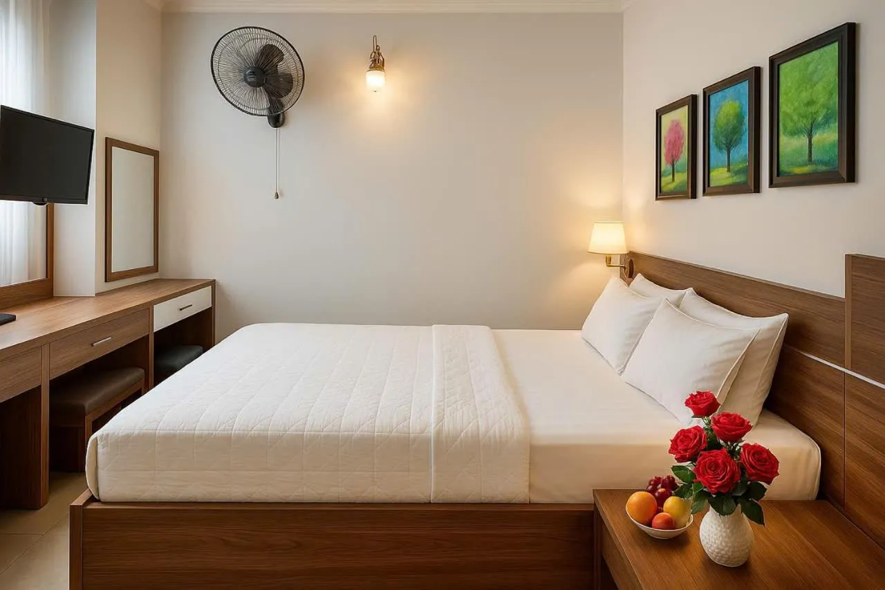 Bedroom, Bed in Noi Bai Sunflower Hotel