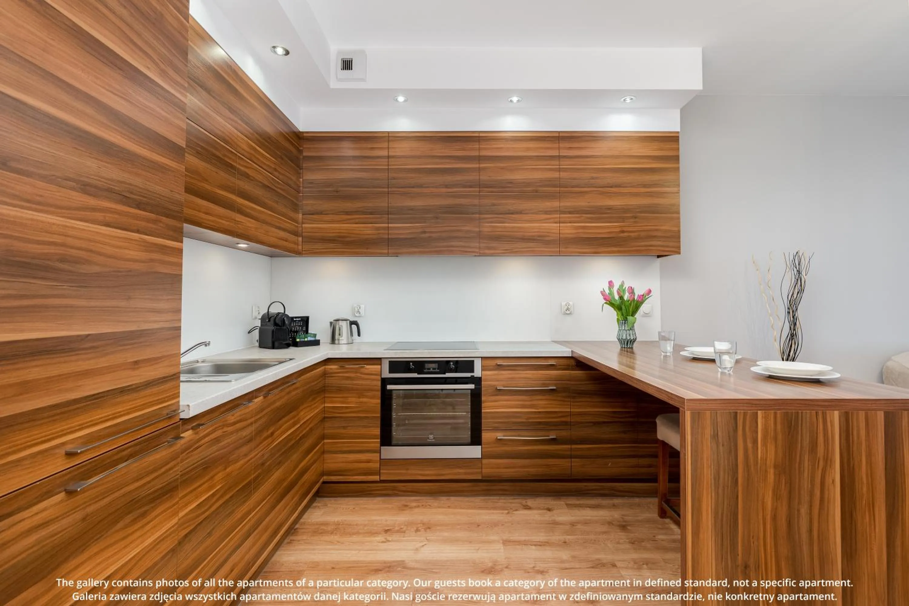 Kitchen or kitchenette in EXCLUSIVE Aparthotel Kraków Browar Lubicz