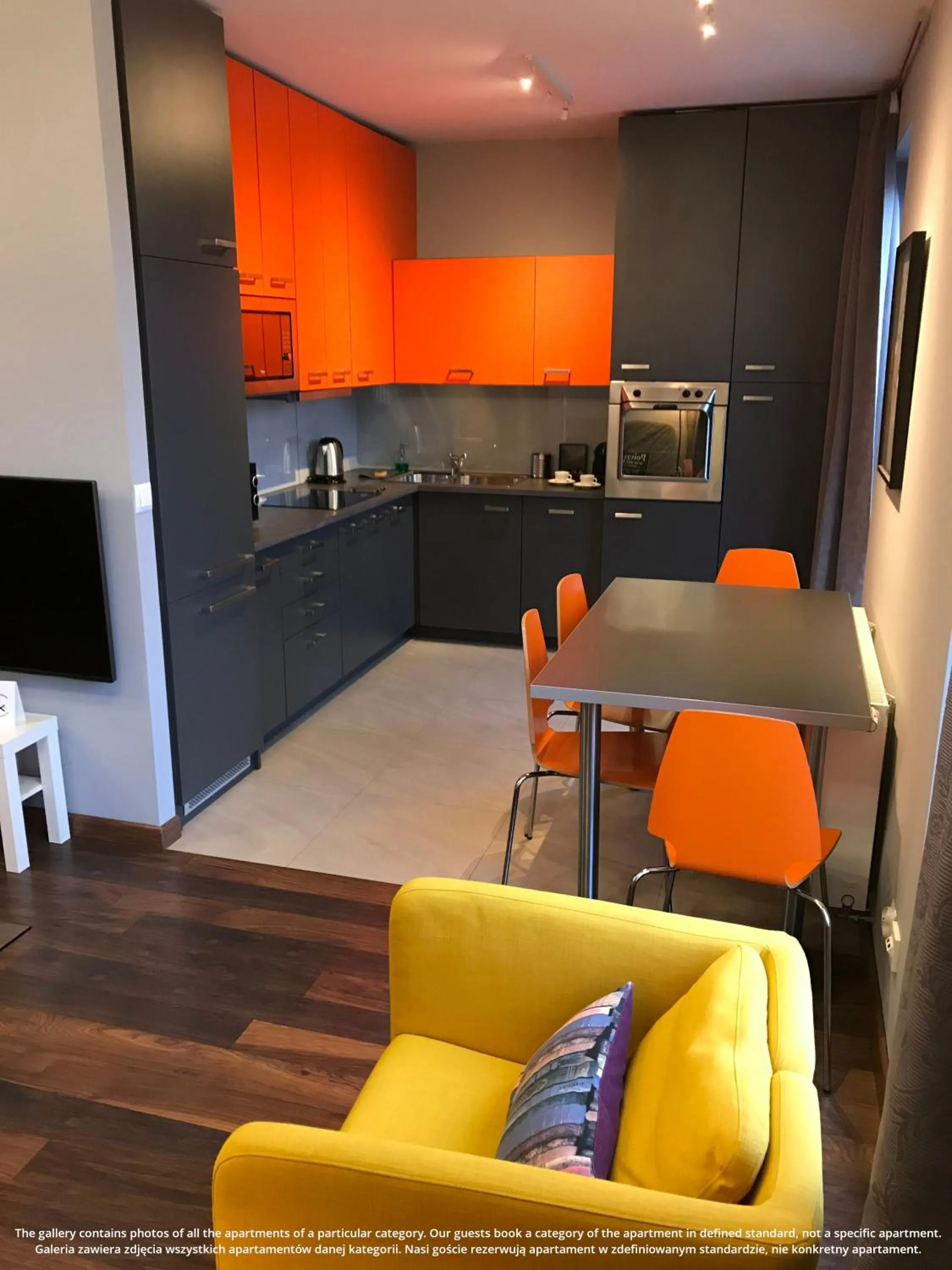 Kitchen or kitchenette in EXCLUSIVE Aparthotel Kraków Browar Lubicz