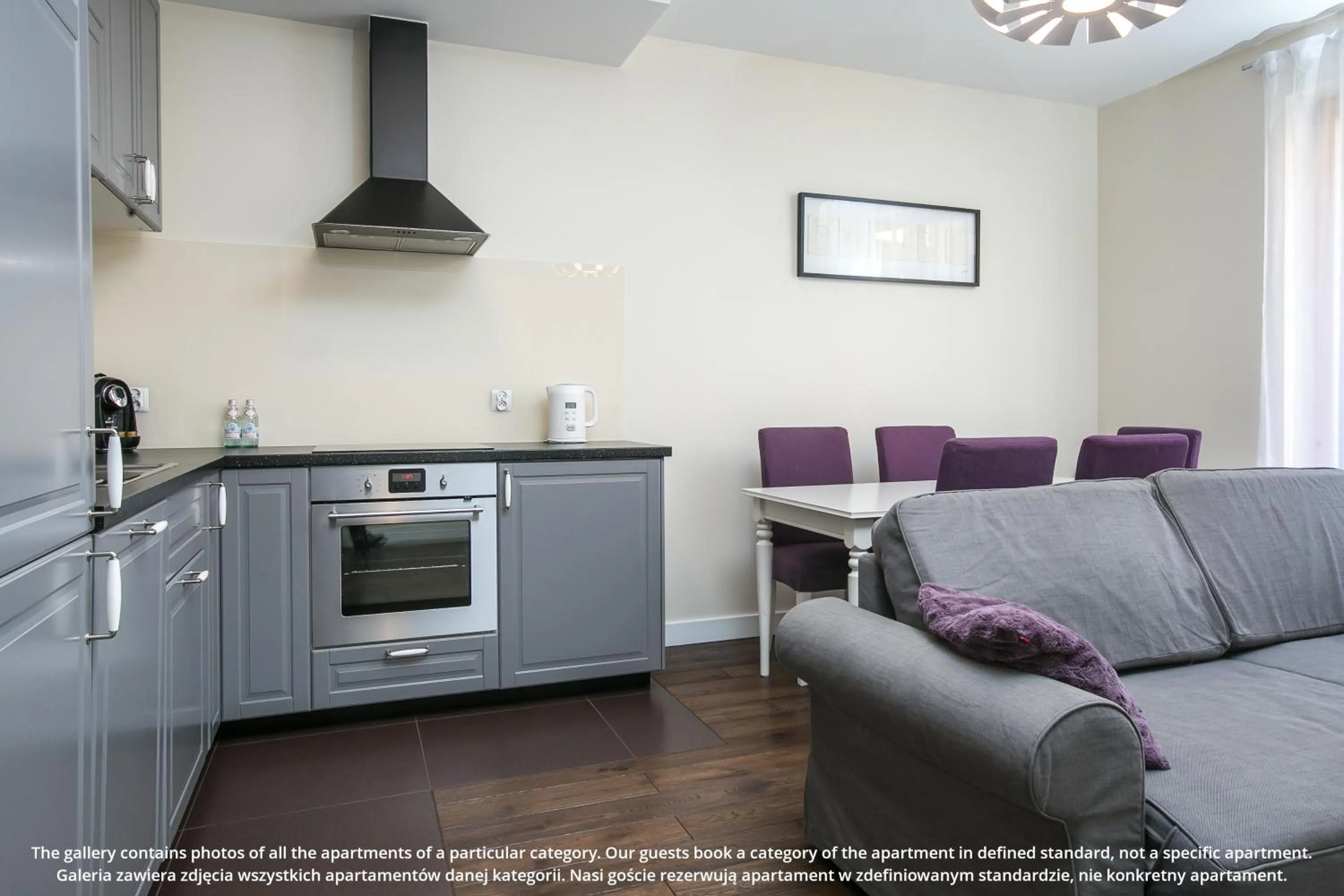 Kitchen or kitchenette in EXCLUSIVE Aparthotel Kraków Browar Lubicz