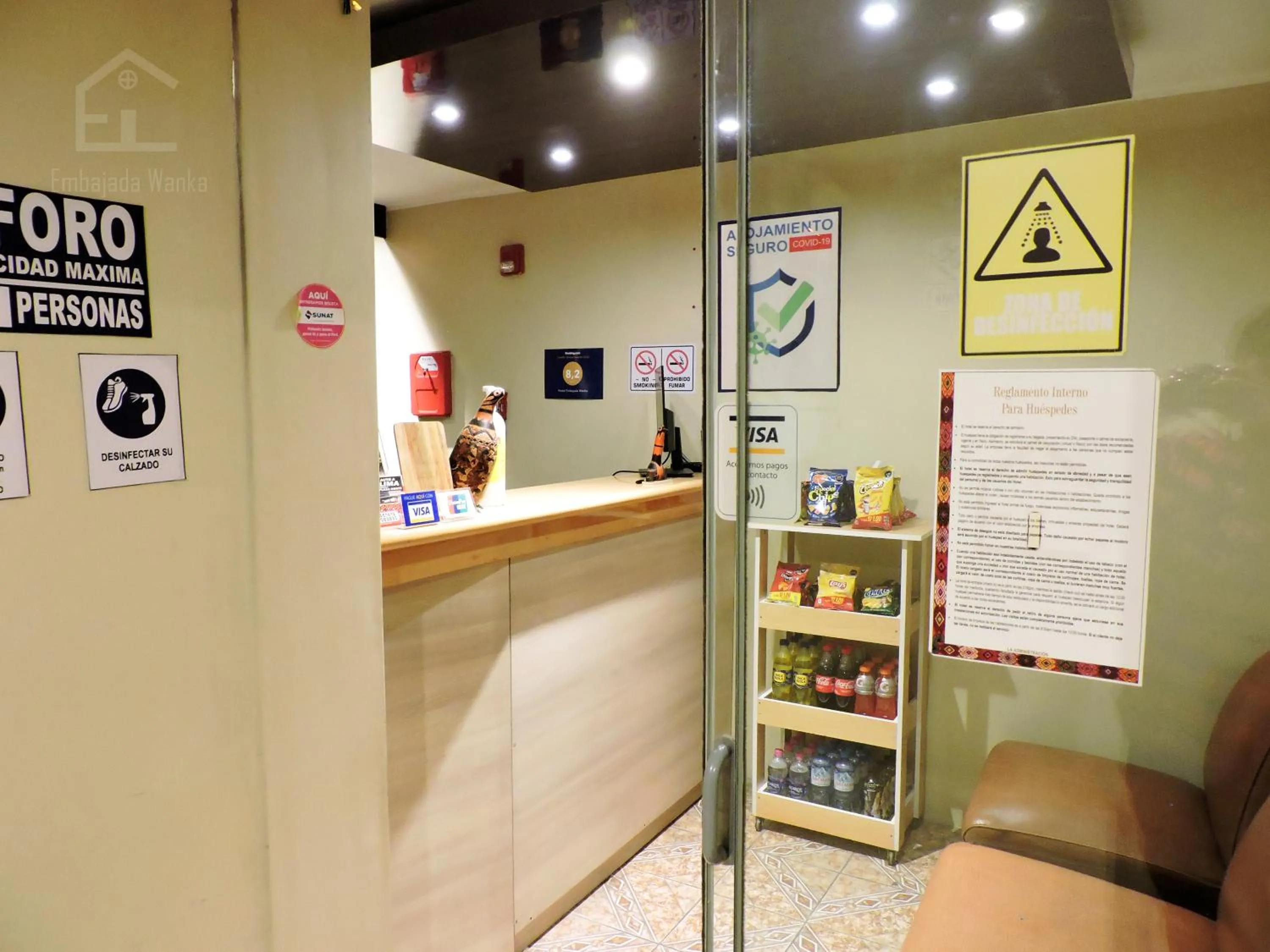 Lobby or reception in EmbajadaWanka