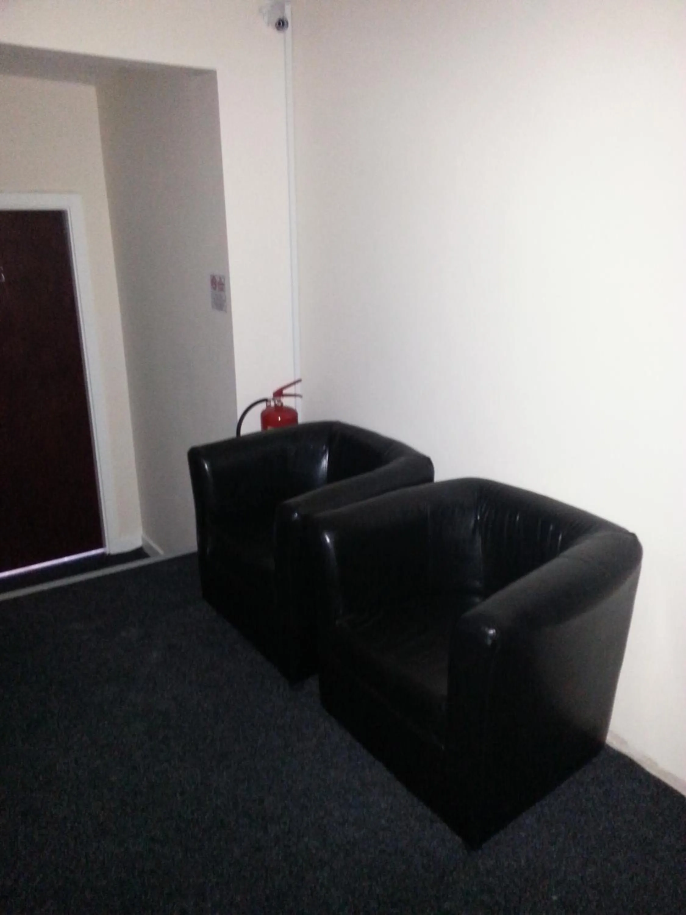 Seating area in Budget Hostel