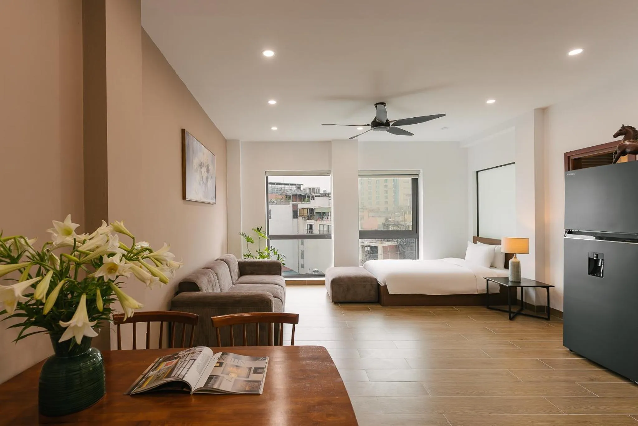 Living room, Bed in An Nguyen Lakeside Residence