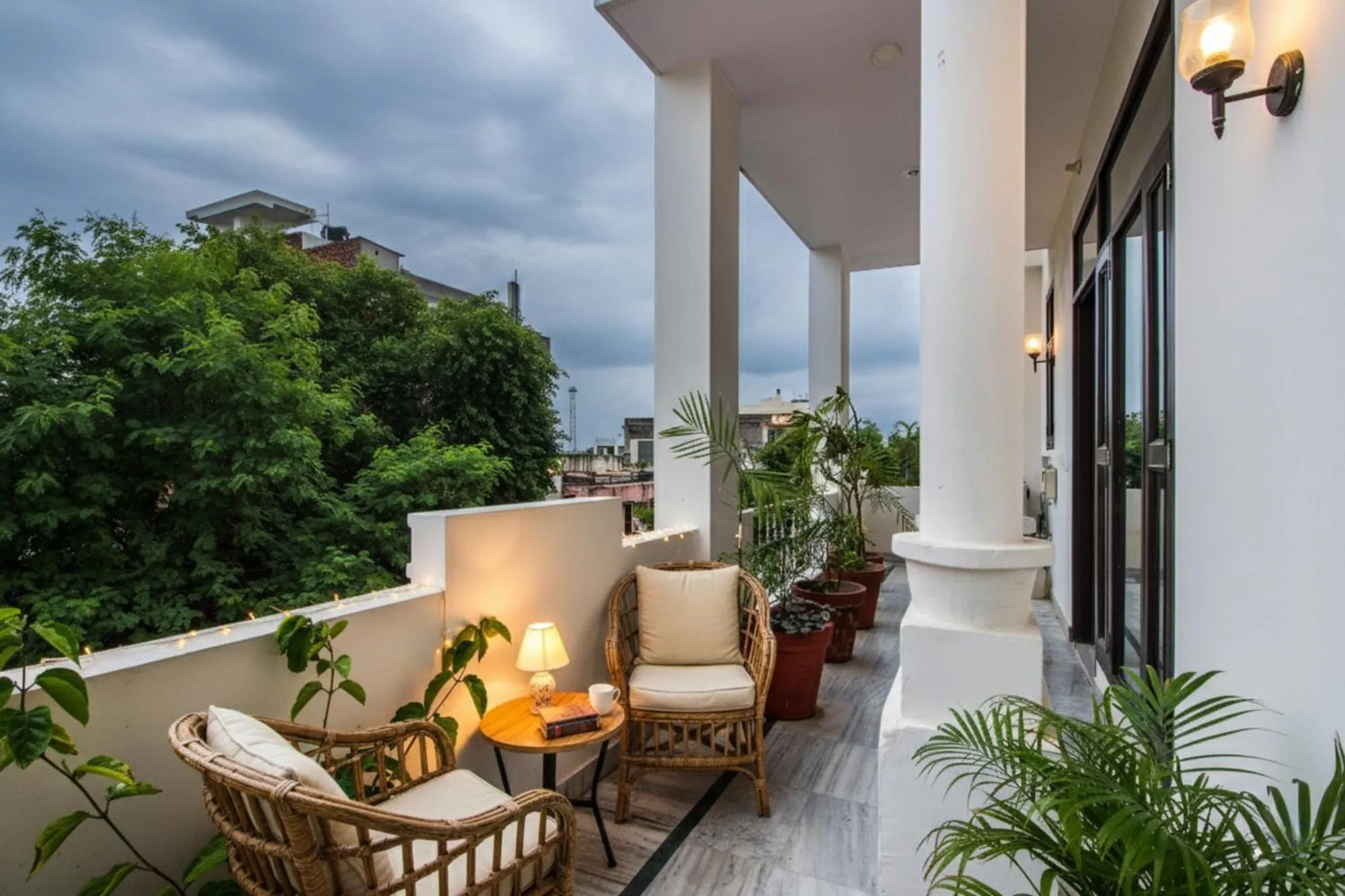 Balcony/Terrace in FabHotel Jaipur Villa