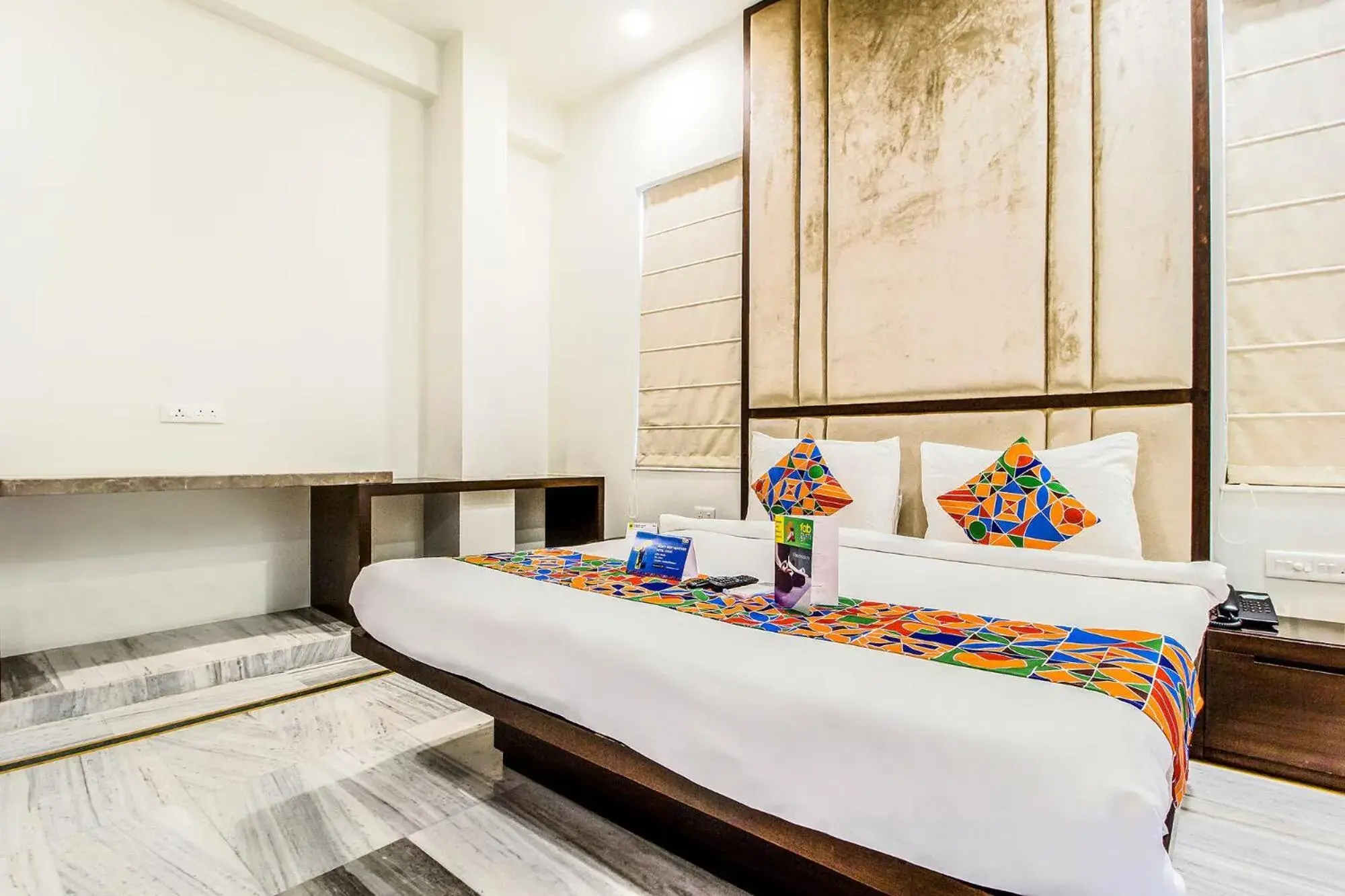 Bed in FabHotel Jaipur Villa Bed in FabHotel Jaipur Villa