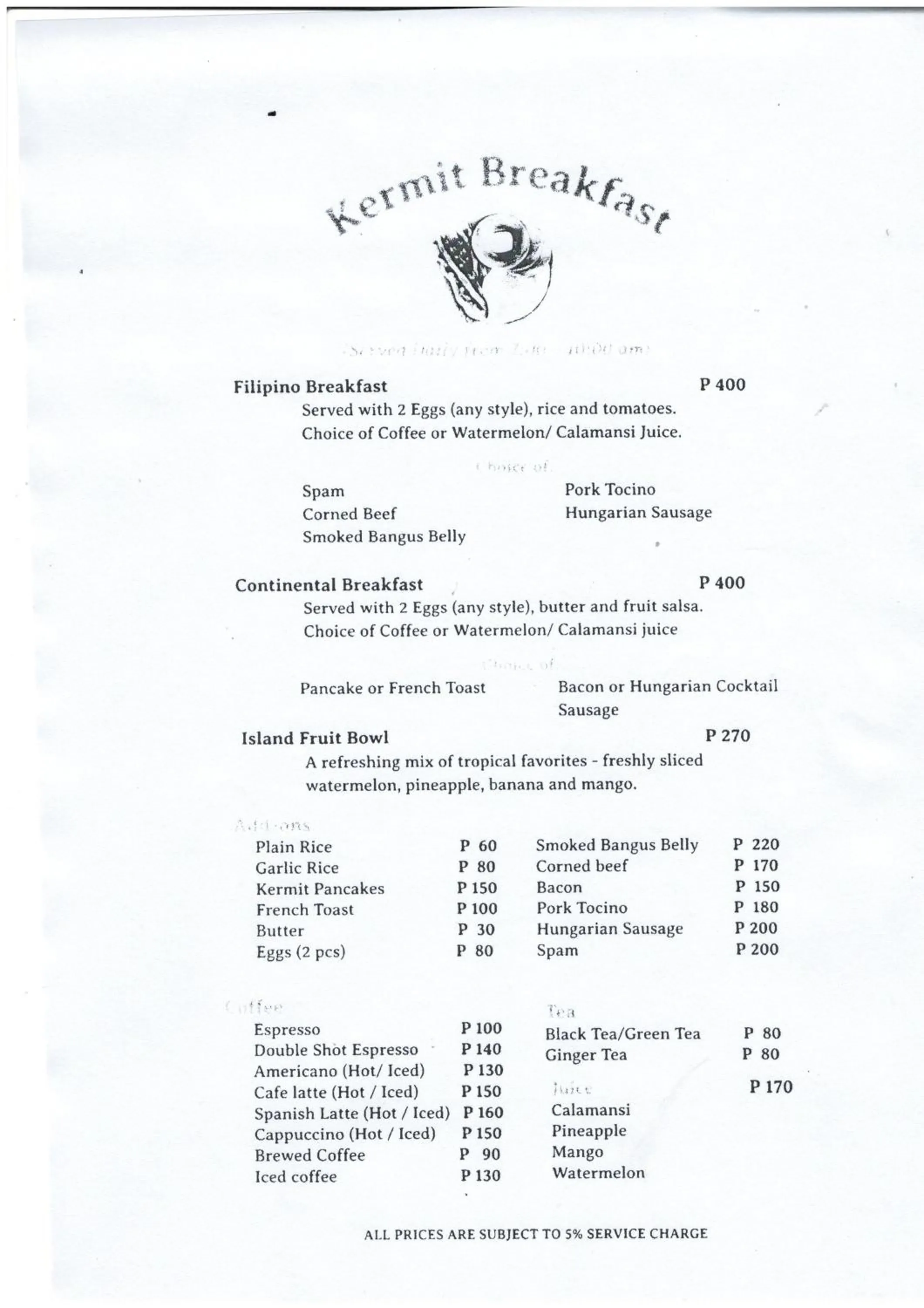 Breakfast in The Henry Resort Siargao at Kermit