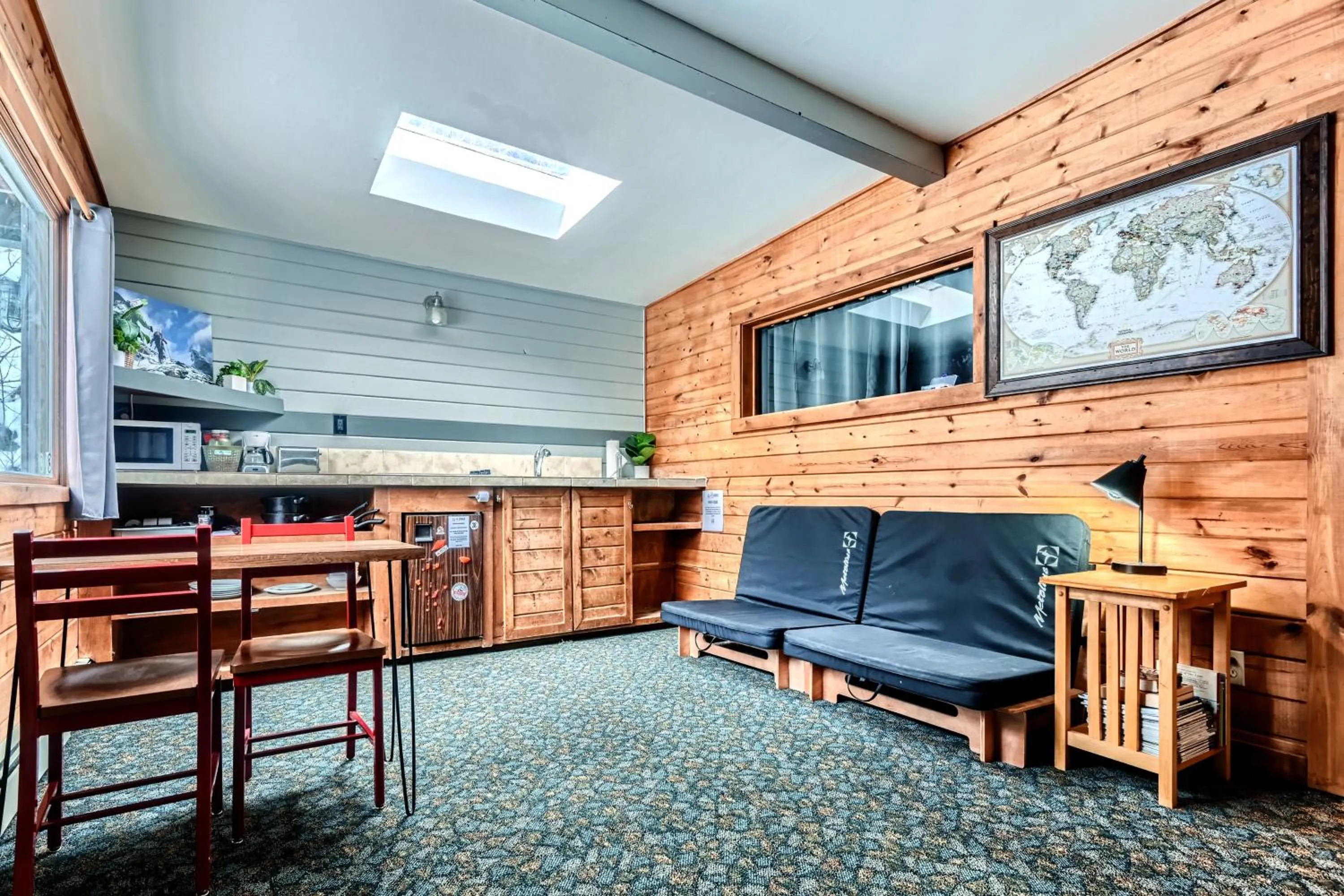 Seating area in A-Lodge Boulder