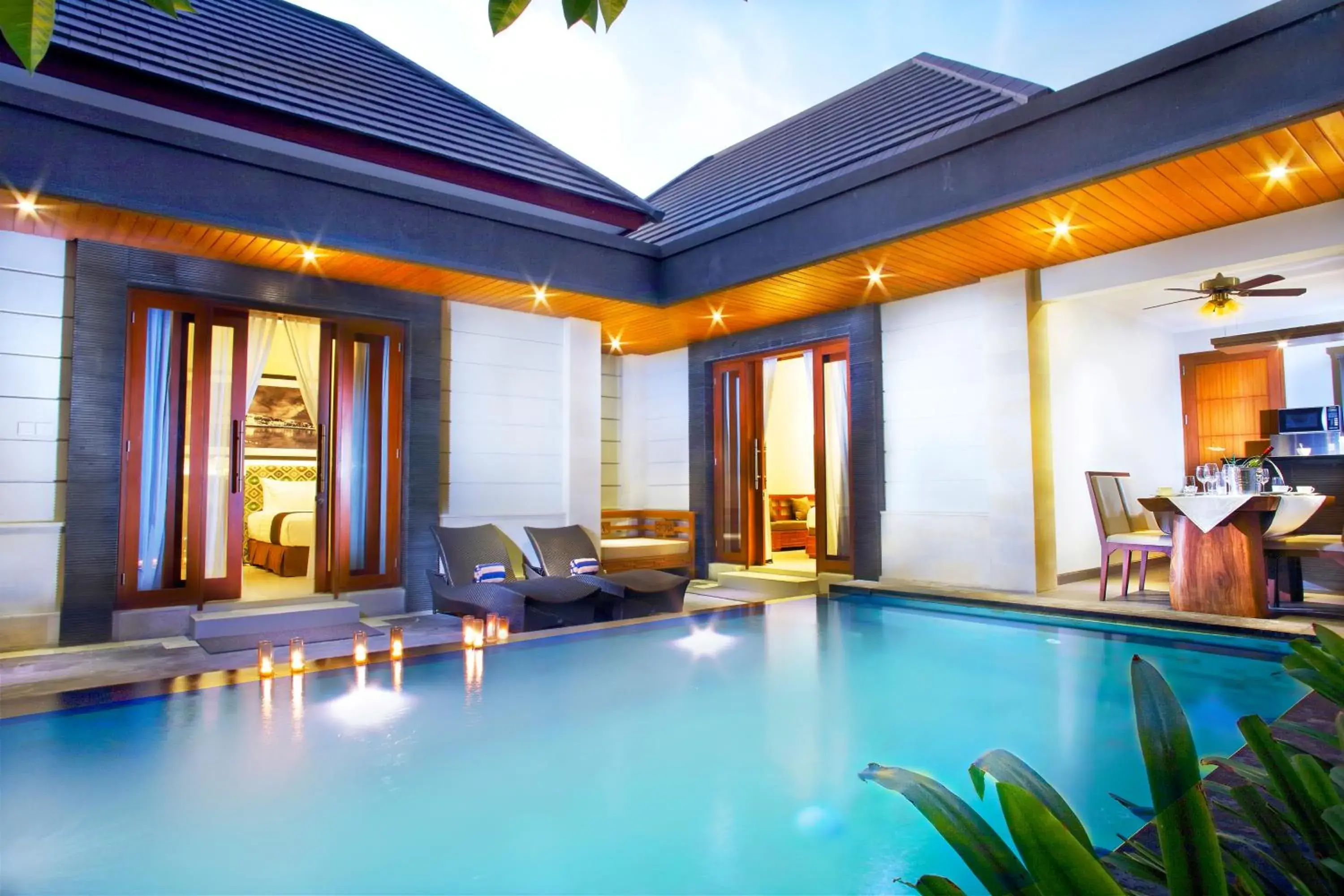 Pool view in The Banyumas Suite Villa Legian Pool view in The Banyumas Suite Villa Legian