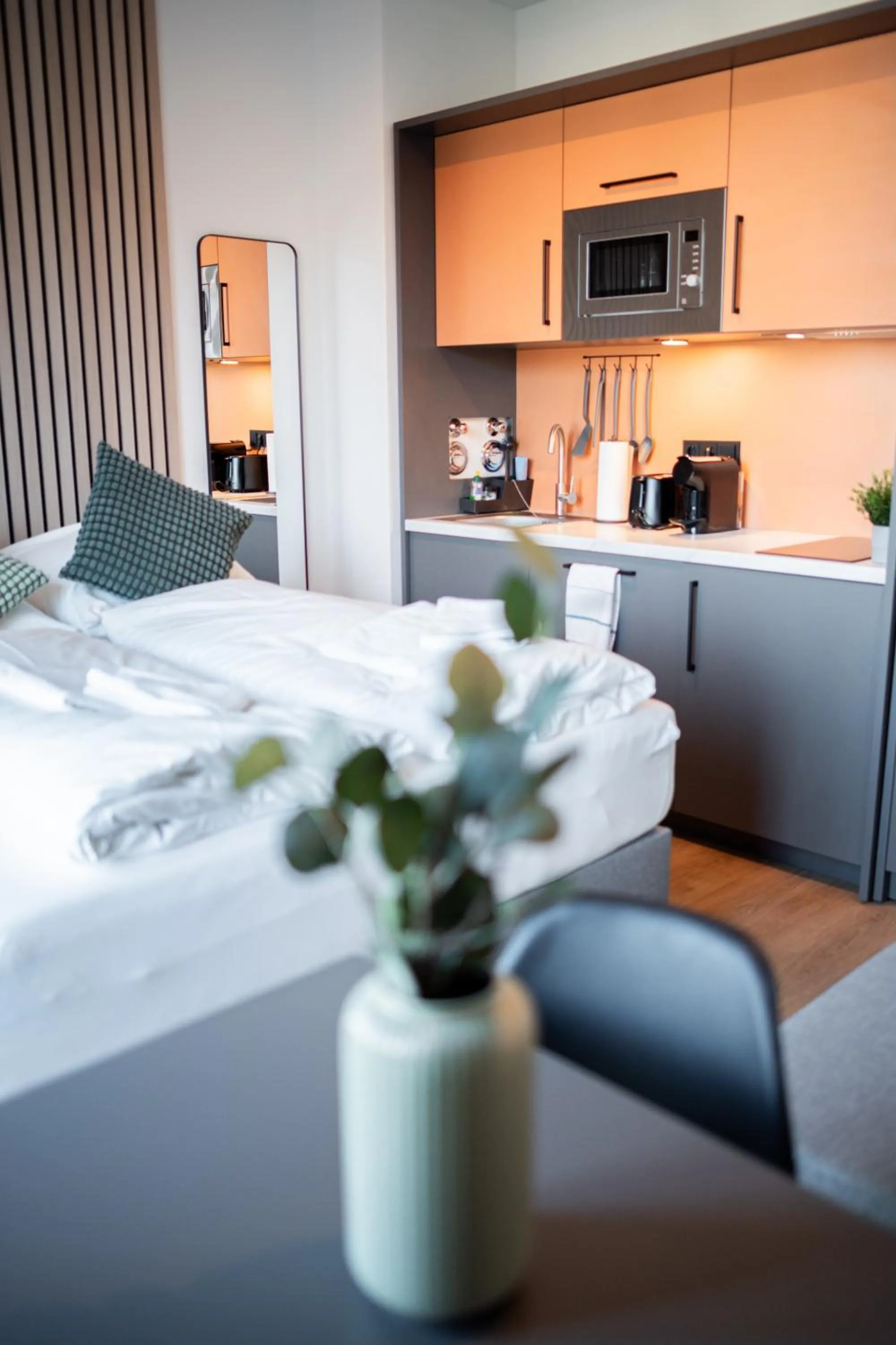 Bed in Homaris Apartments Winterhude