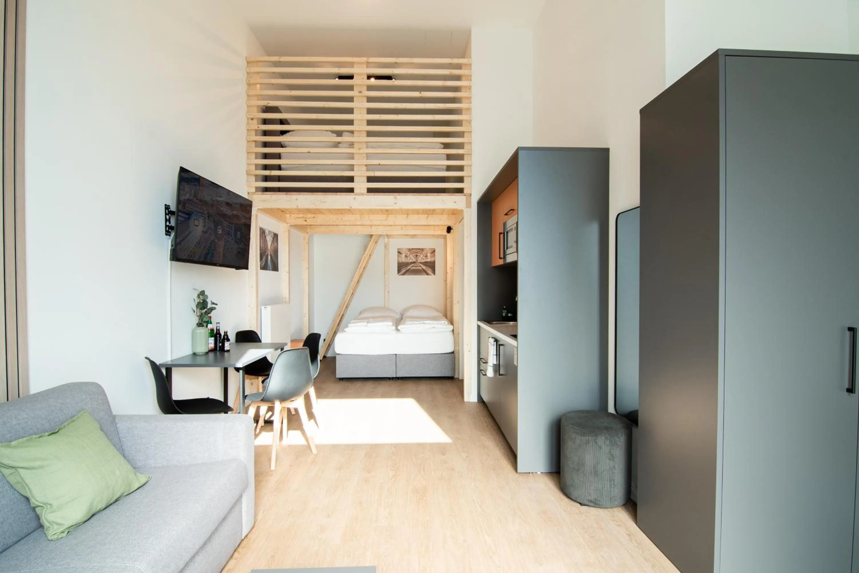 Bed in Homaris Apartments Winterhude