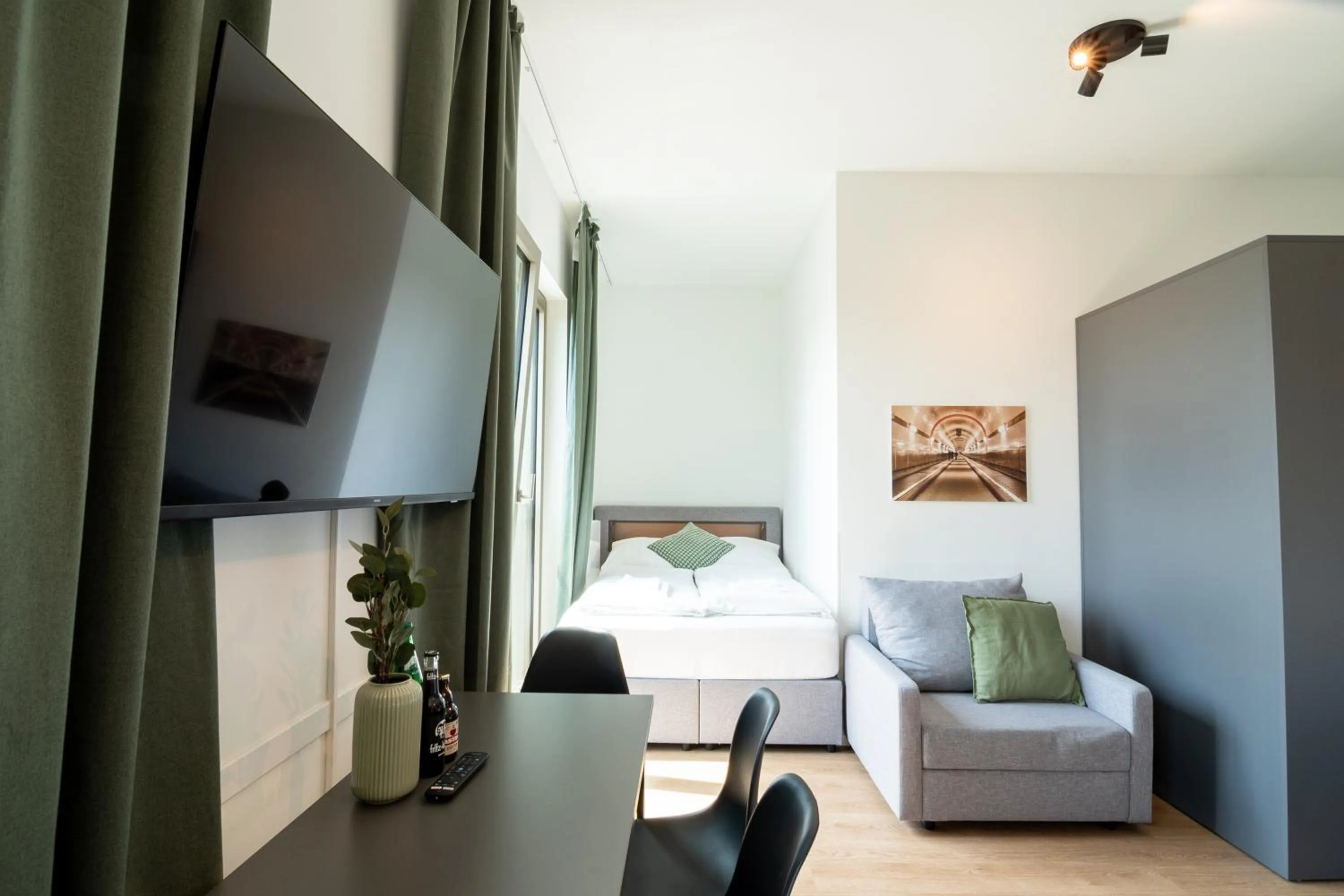 Bed in Homaris Apartments Winterhude