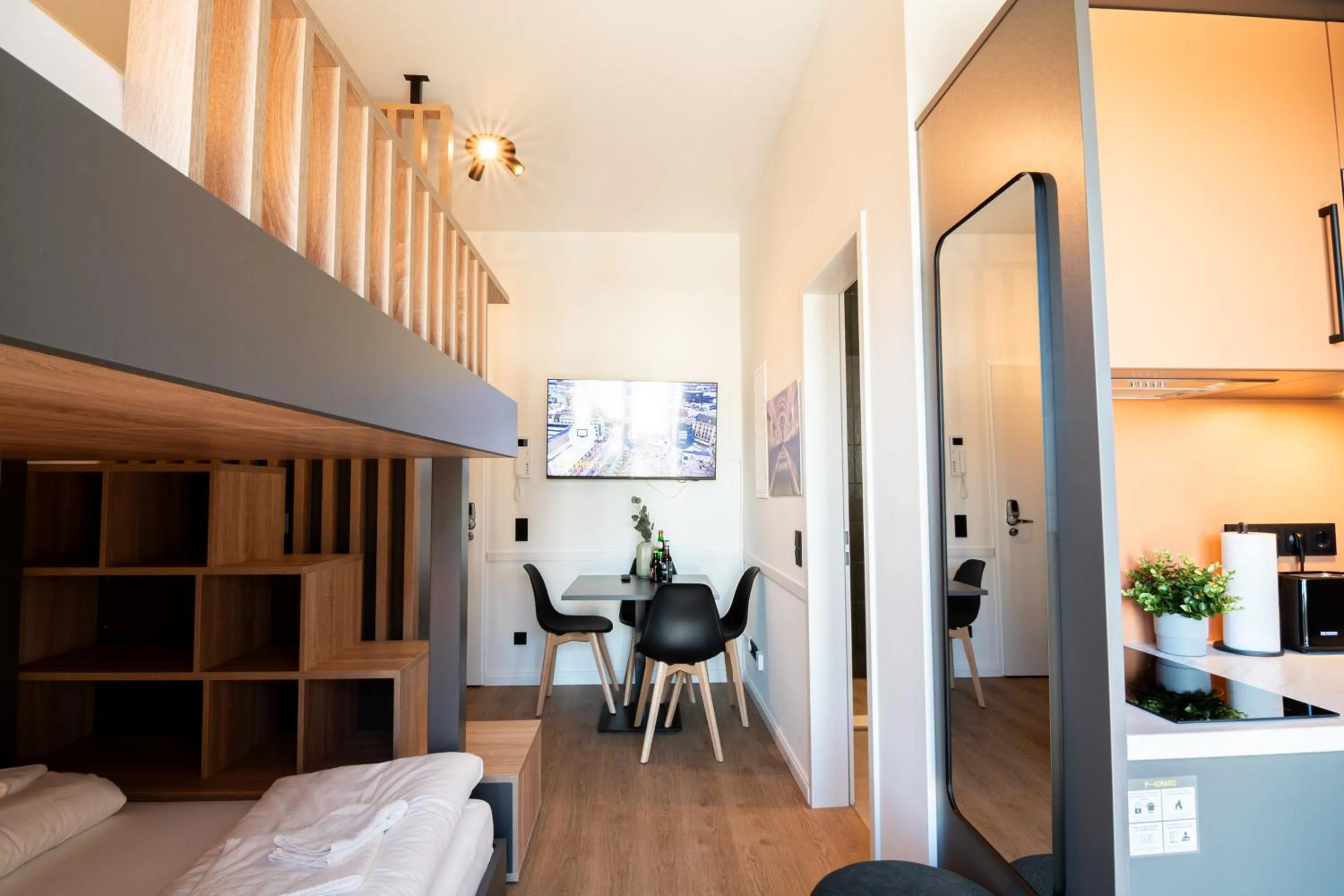 Kitchen or kitchenette in Homaris Apartments Winterhude