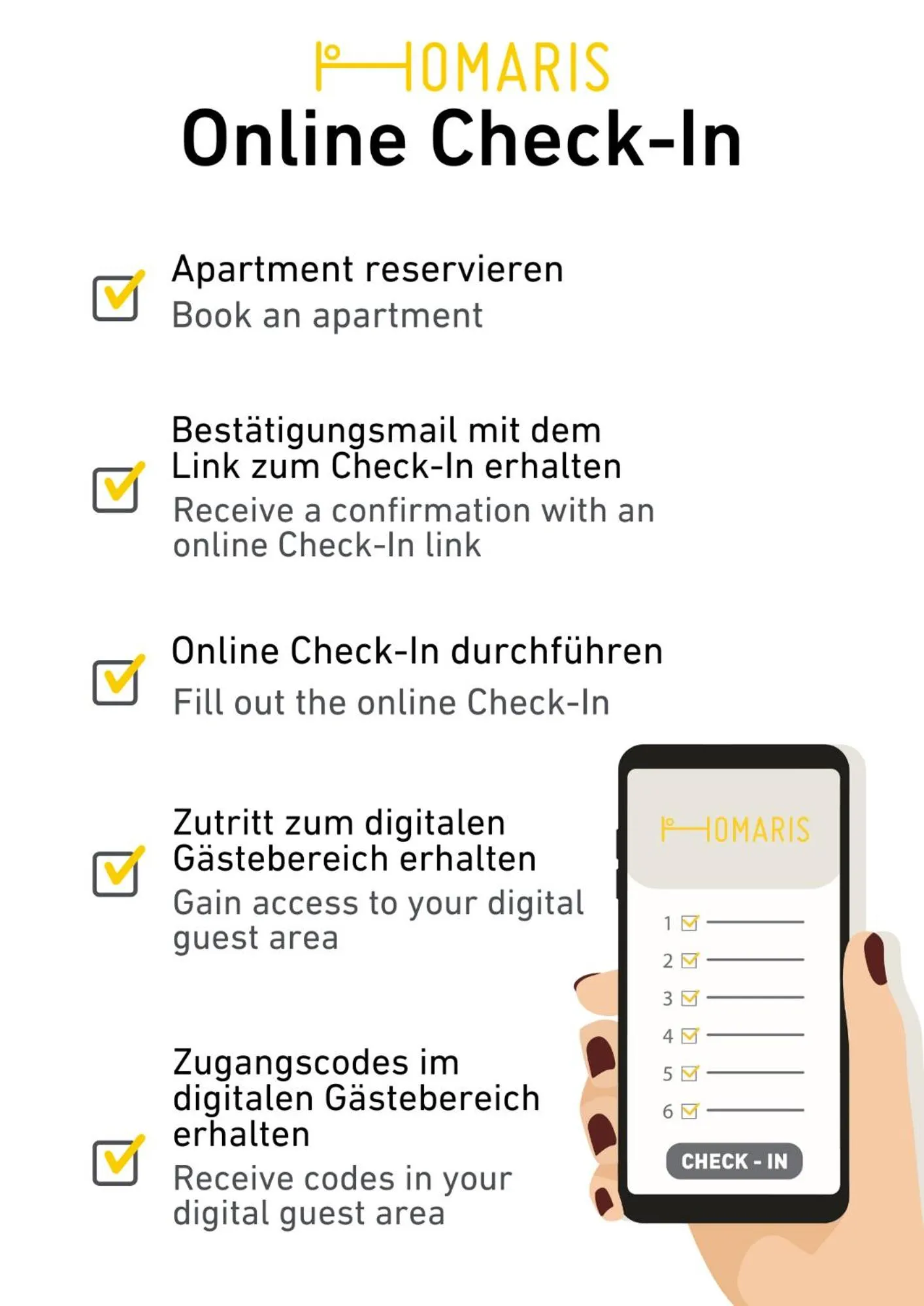 Logo/Certificate/Sign in Homaris Apartments Winterhude