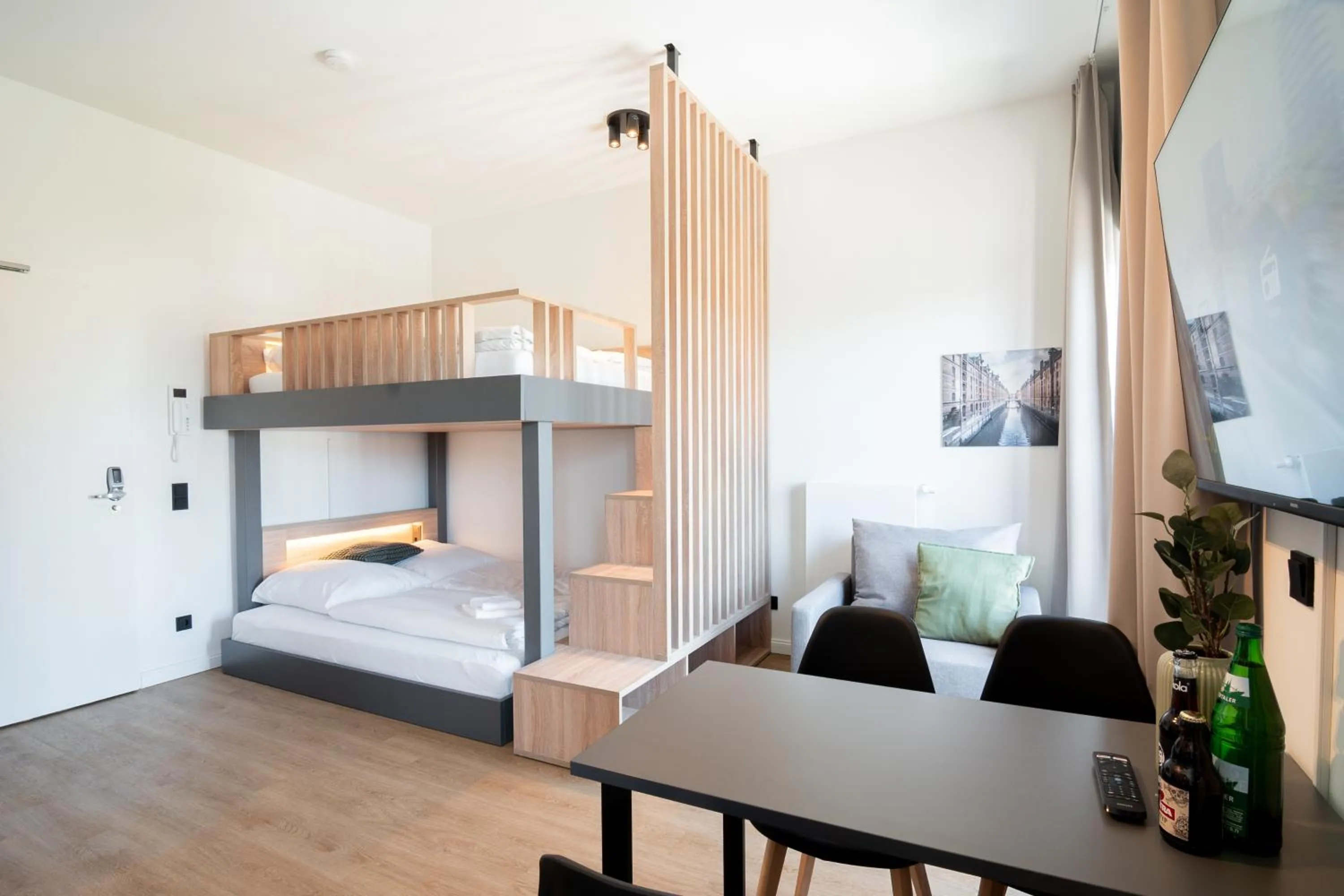 Bed in Homaris Apartments Winterhude