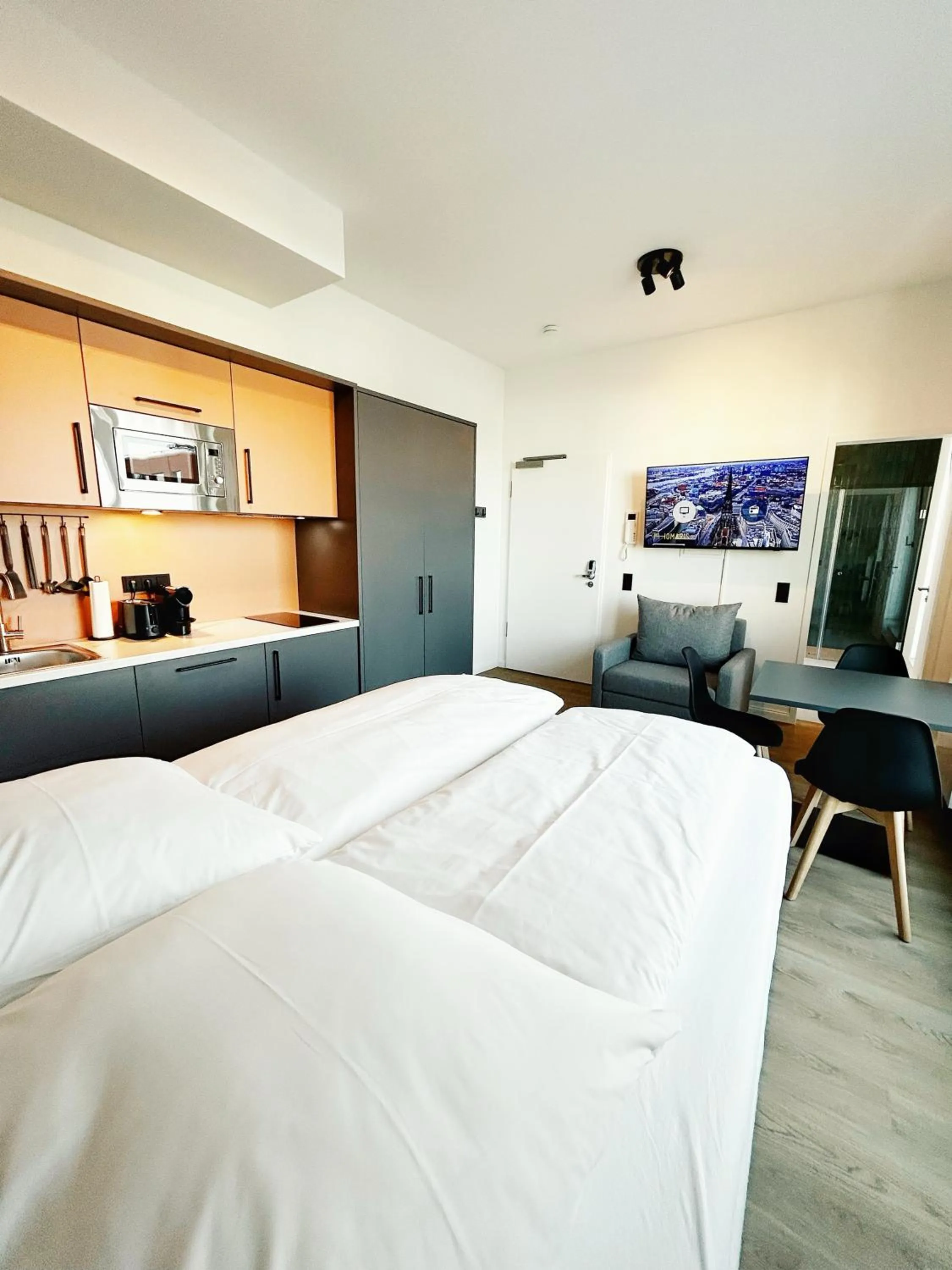 Bed in Homaris Apartments Winterhude