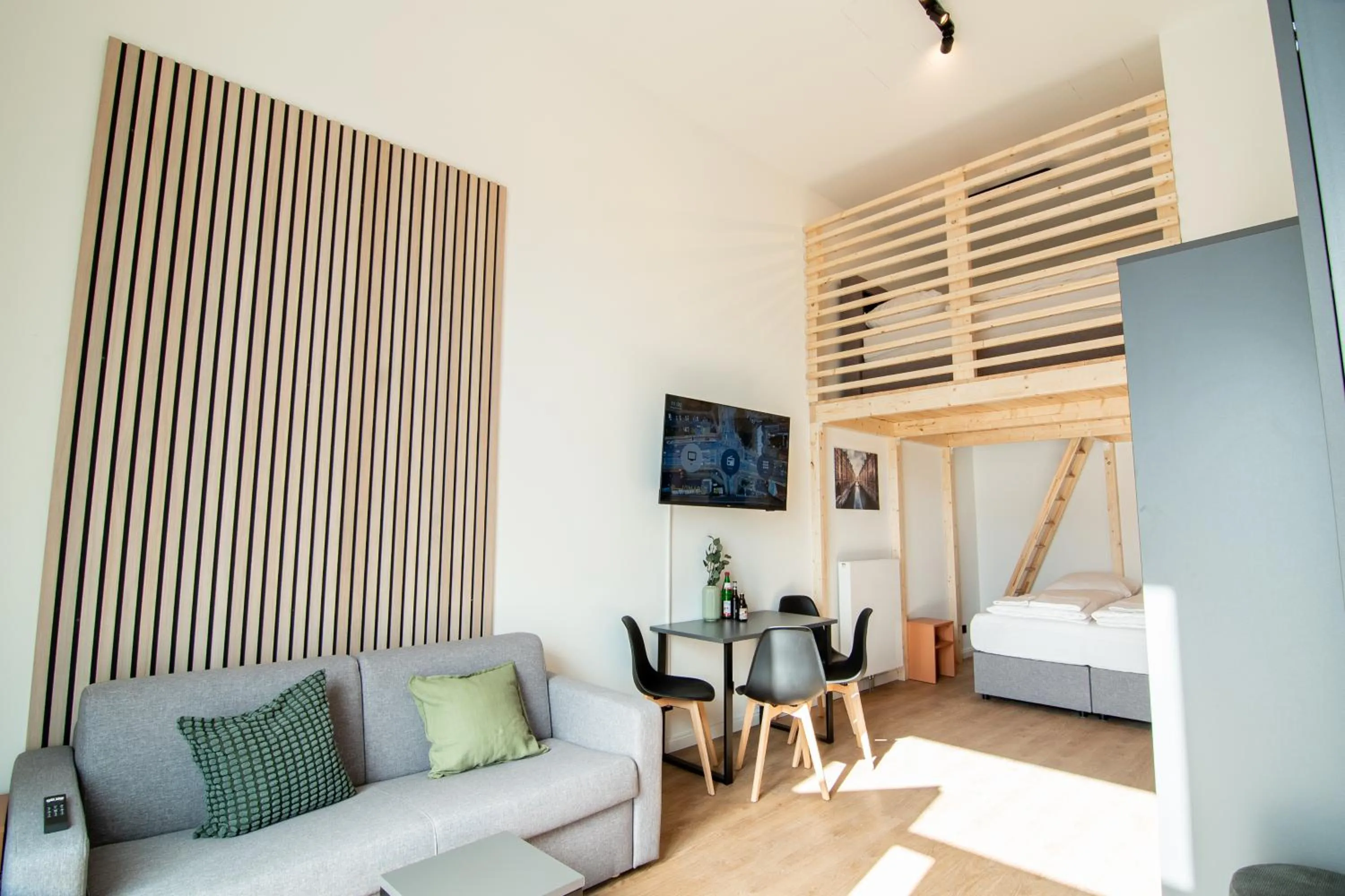 Bed in Homaris Apartments Winterhude