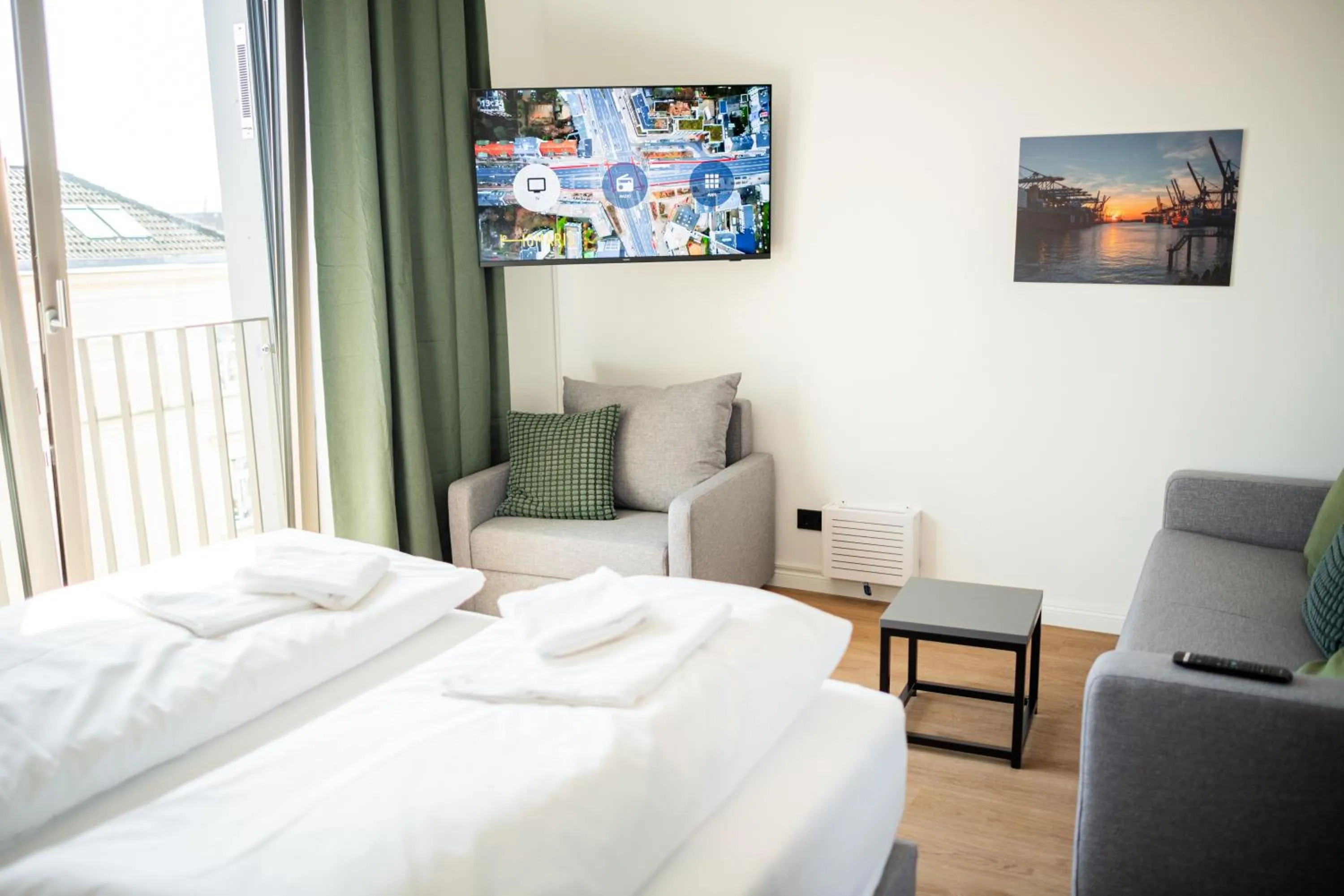 Bed in Homaris Apartments Winterhude