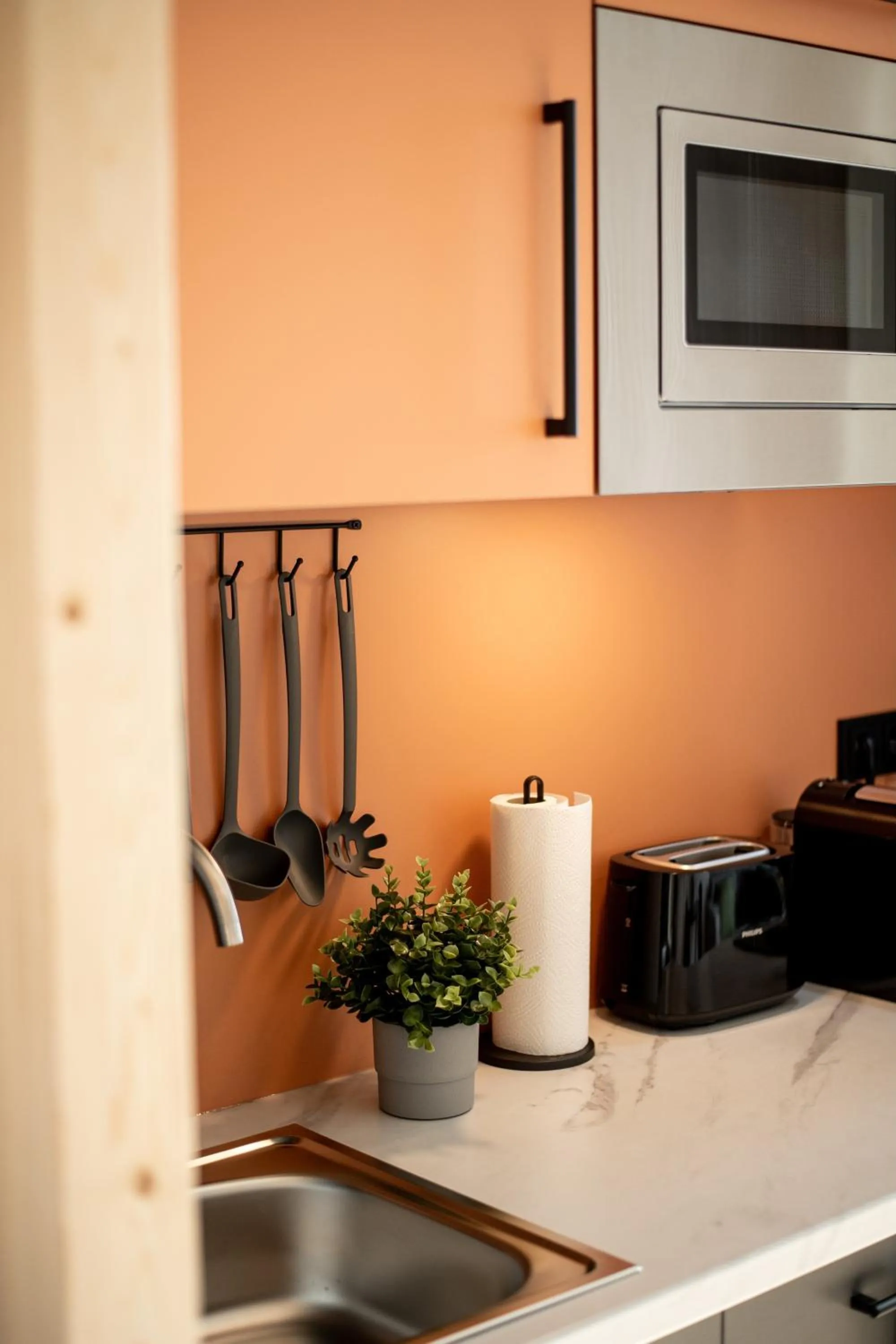 Kitchen or kitchenette in Homaris Apartments Winterhude