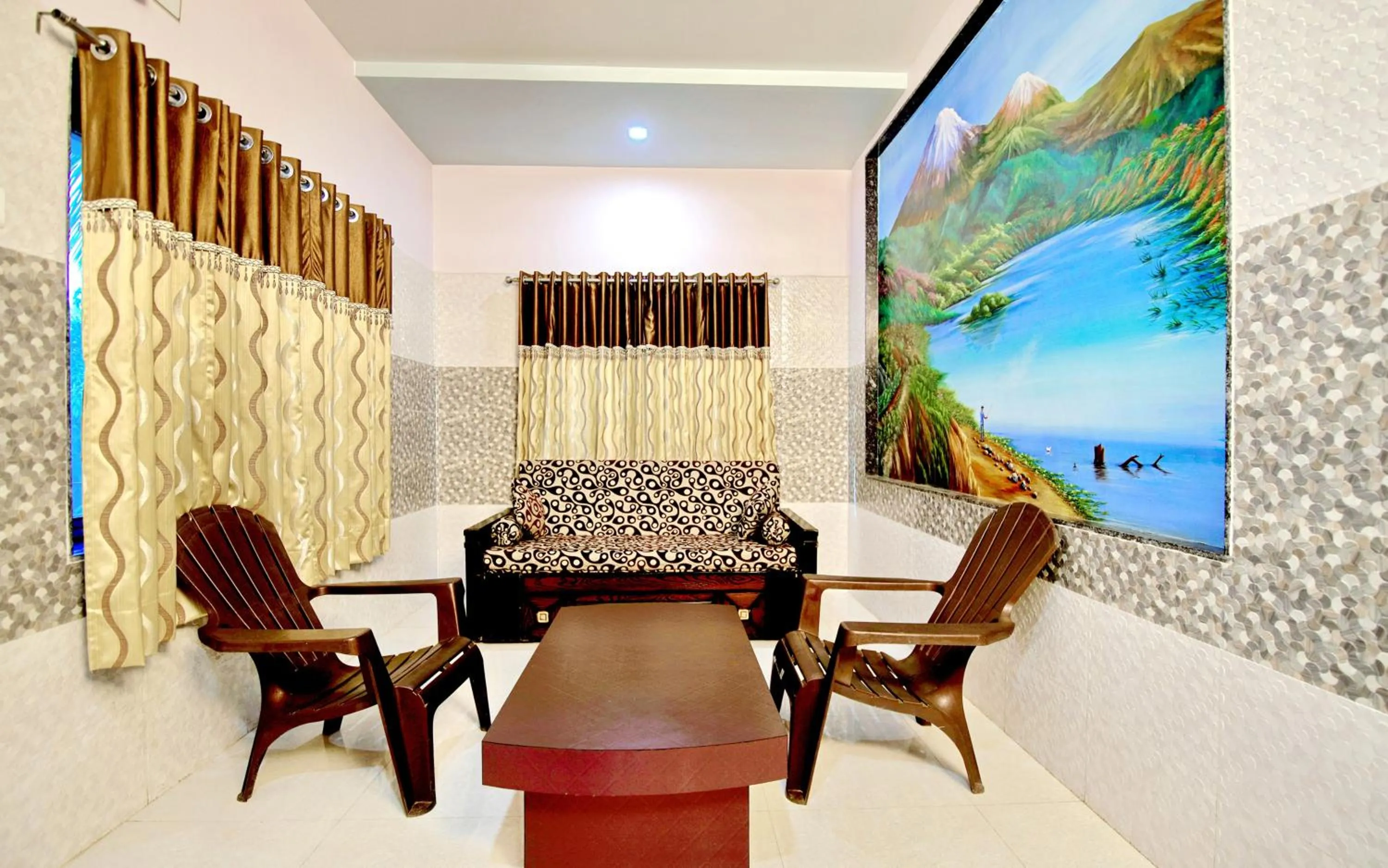 Seating area in Anil Farms Gir Jungle Resort