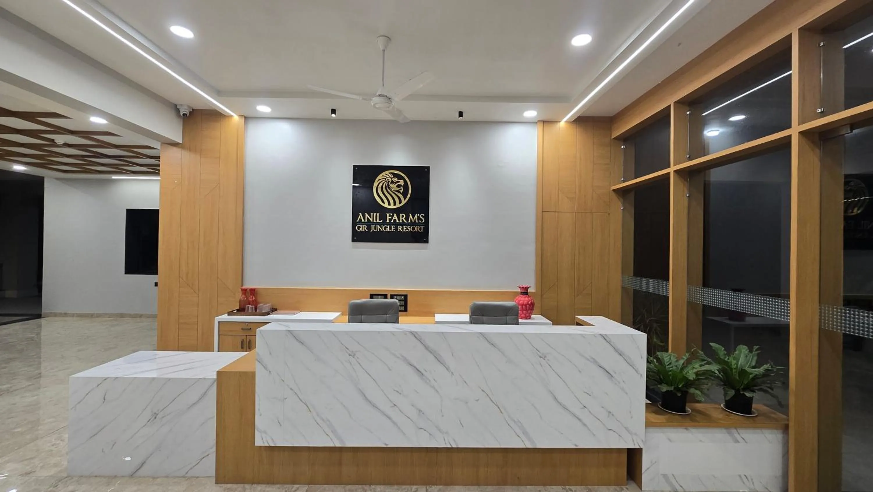 Lobby or reception in Anil Farms Gir Jungle Resort