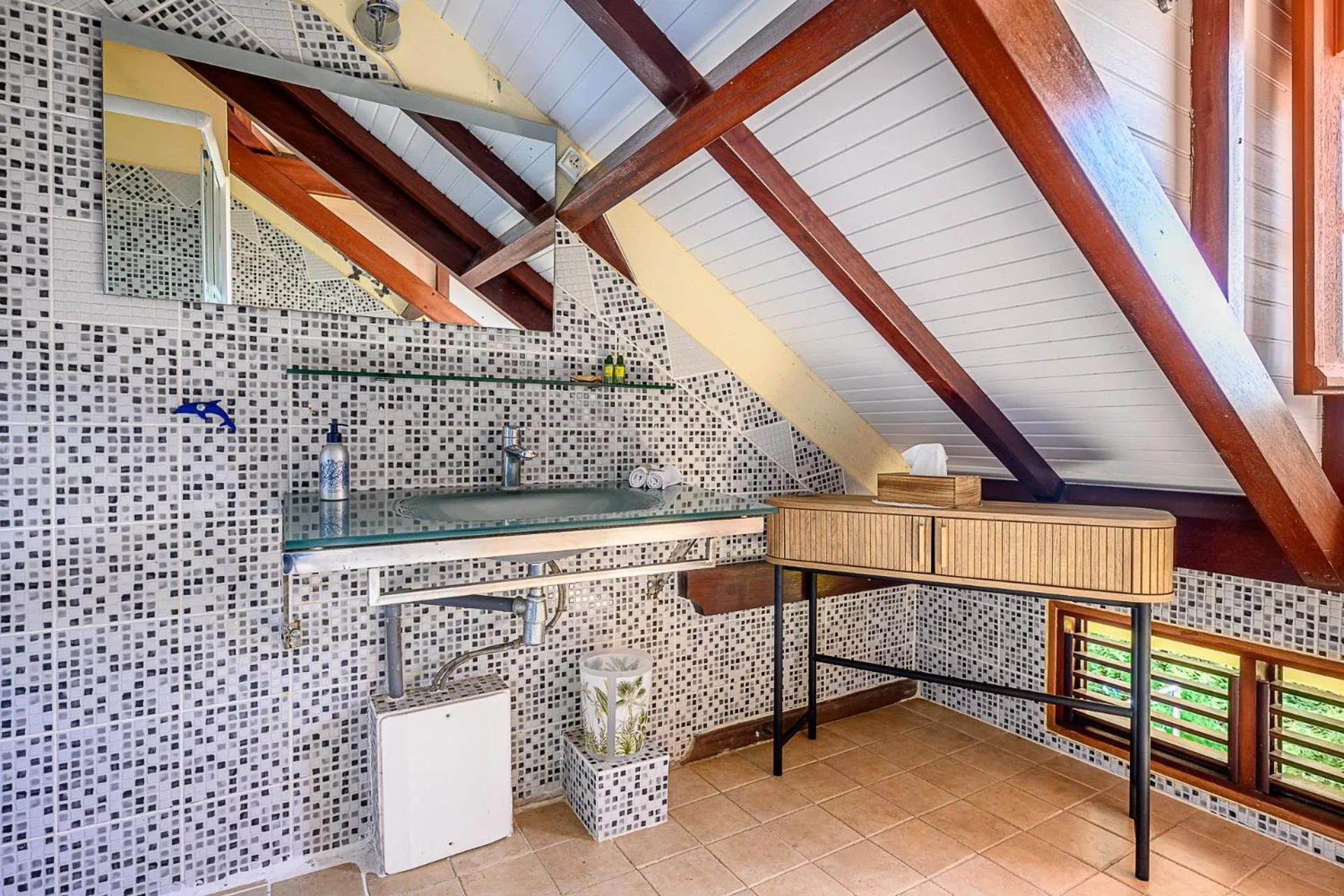 Shower in Bed and breakfast Riviere