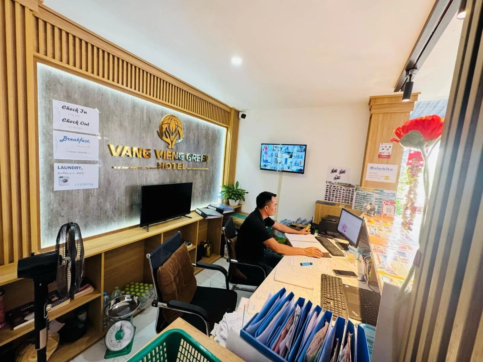 Property building in Vang Vieng Green Central Hotel