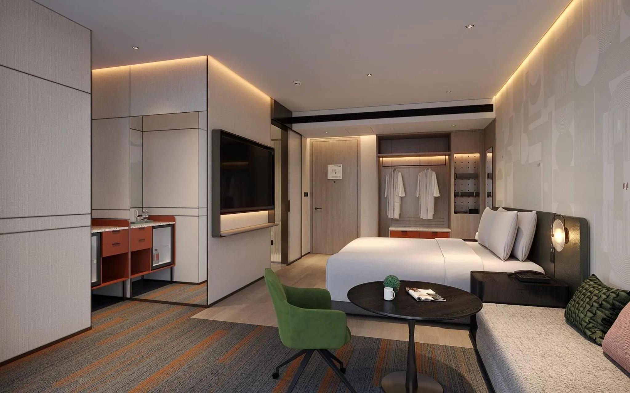 Photo of the whole room, Bed in EVEN Hotel Shanghai Jinqiao by IHG