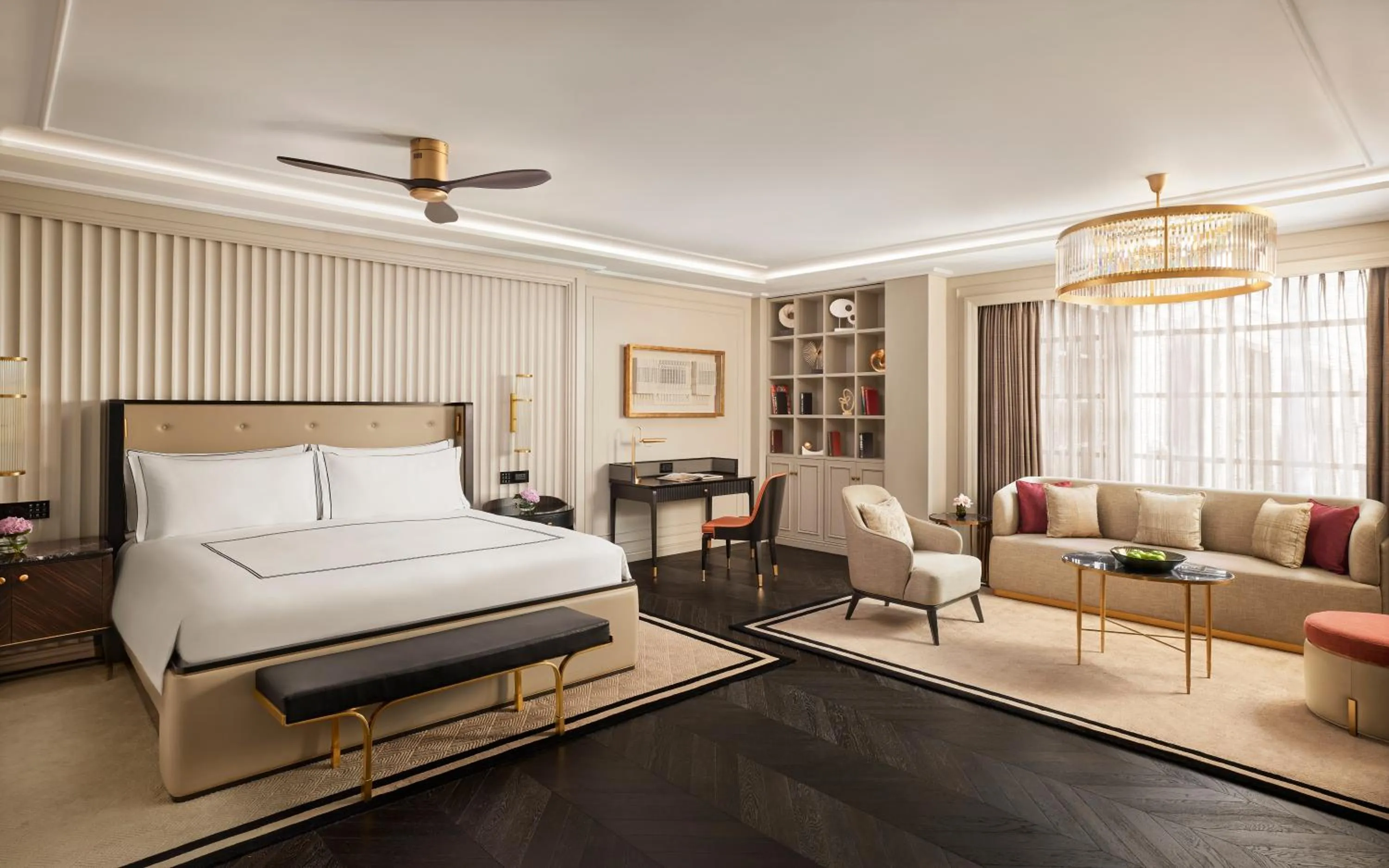 Living room, Bed in Fairmont Mumbai